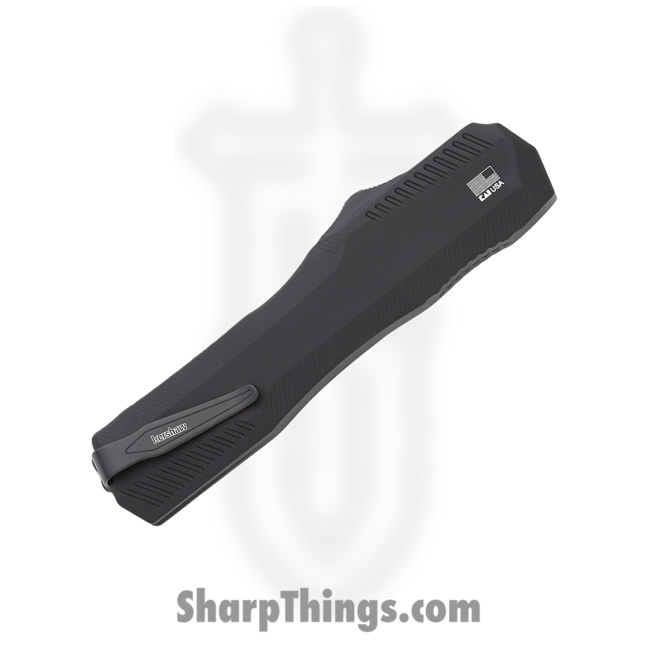 Kershaw - 9000BLK - Diskin Livewire - OTF Auto - MagnaCut DLC Spear Point - 6061-T6 Aluminum - Black - Image 4