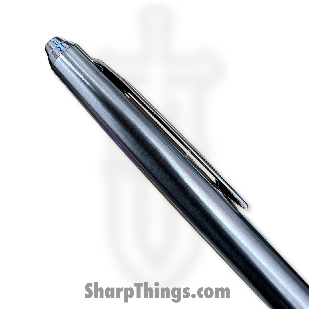 Razor Tactical - RT-7373-SIL - Pen Knife - Part Serrated - Black Ink Ballpoint - Silver - Image 5