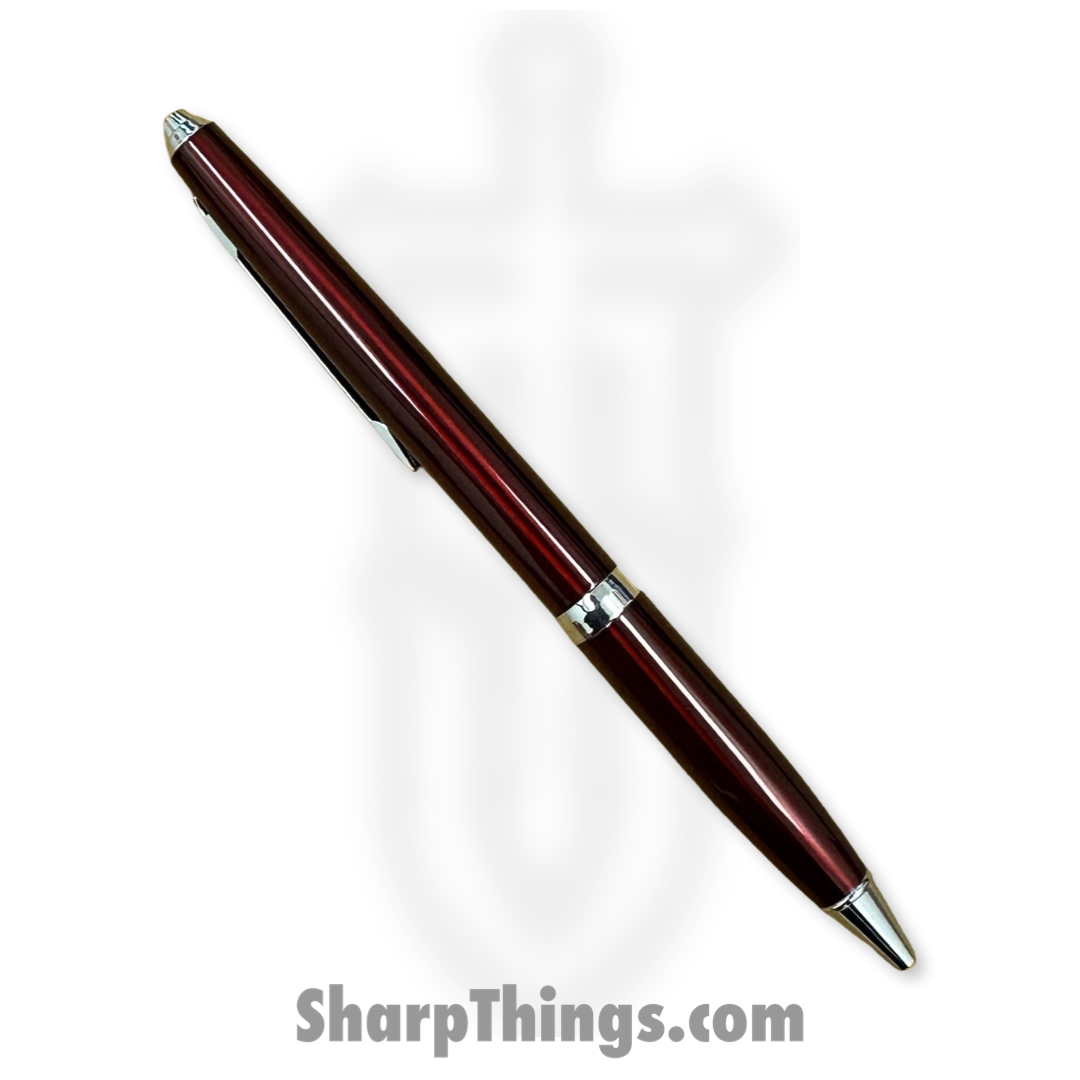 Razor Tactical - RT-7373-RED - Pen Knife - Part Serrated - Black Ink Ballpoint - Red
