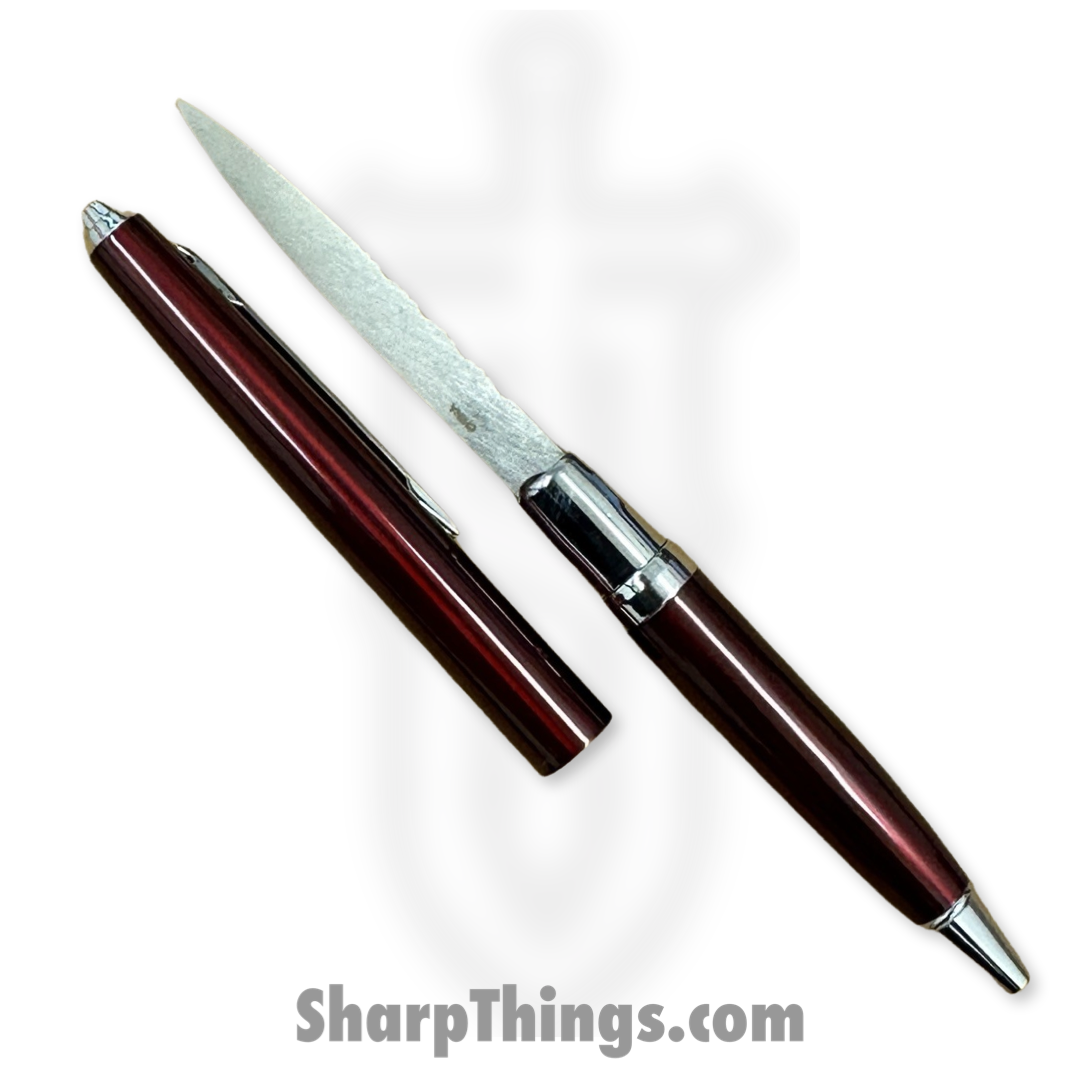 Razor Tactical - RT-7373-RED - Pen Knife - Part Serrated - Black Ink Ballpoint - Red - Image 3