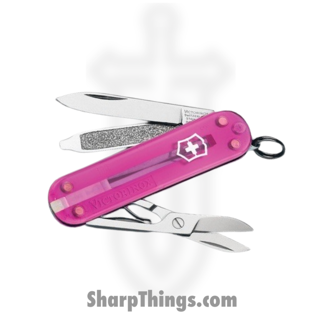 Victorinox - VN06223T5RX5 - Swiss Army Classic SD 7 Function Multi-Tool - Folding Knife - Stainless Polished - ABS - Pink