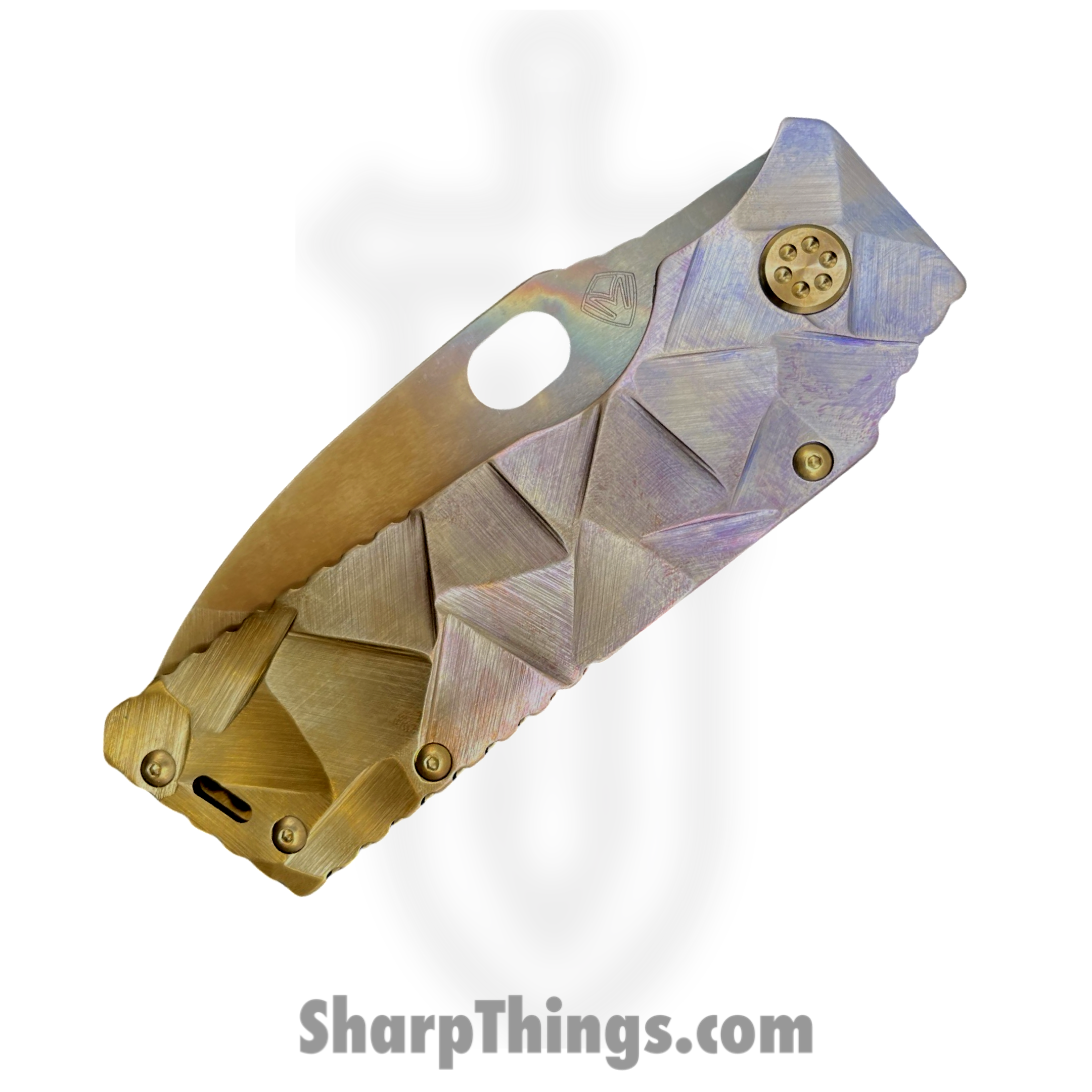 Medford Knife and Tool - MK0144VQ-39A5-T1CA-Q4 - TFF-1 - Folding Knife - S45VN Vulcan Drop Point - Violet Bronze Fade "Stained Glass" - Violet Bronze - Image 3