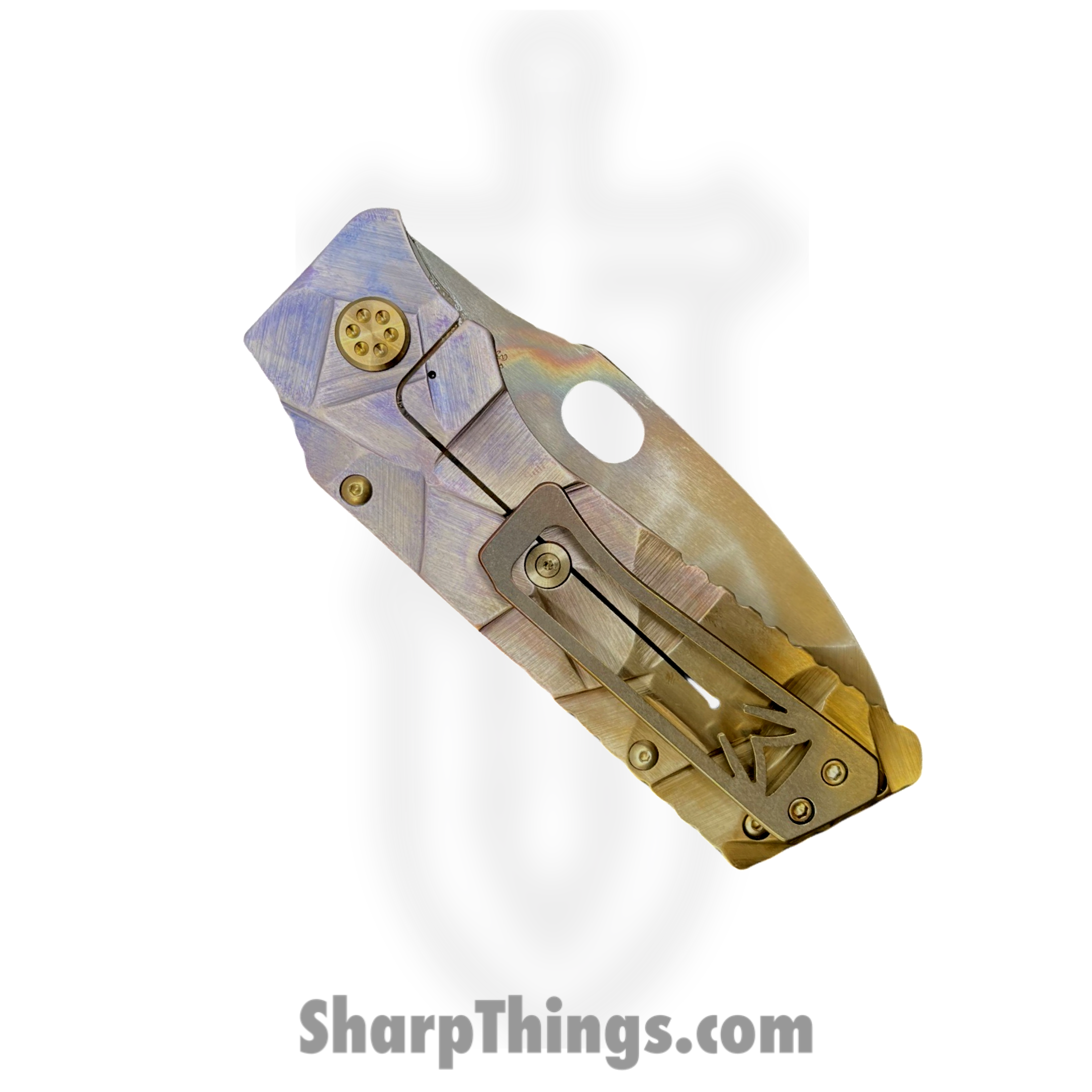 Medford Knife and Tool - MK0144VQ-39A5-T1CA-Q4 - TFF-1 - Folding Knife - S45VN Vulcan Drop Point - Violet Bronze Fade "Stained Glass" - Violet Bronze - Image 6