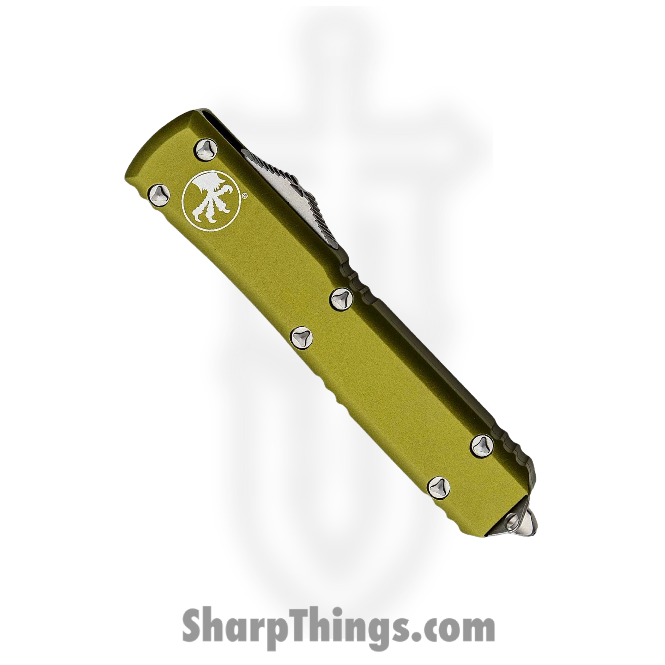 Microtech - 122-11OD - Ultratech P/S - OTF Auto - Stonewash Dagger - 6061-T6 Aluminum - OD Green - Image 3