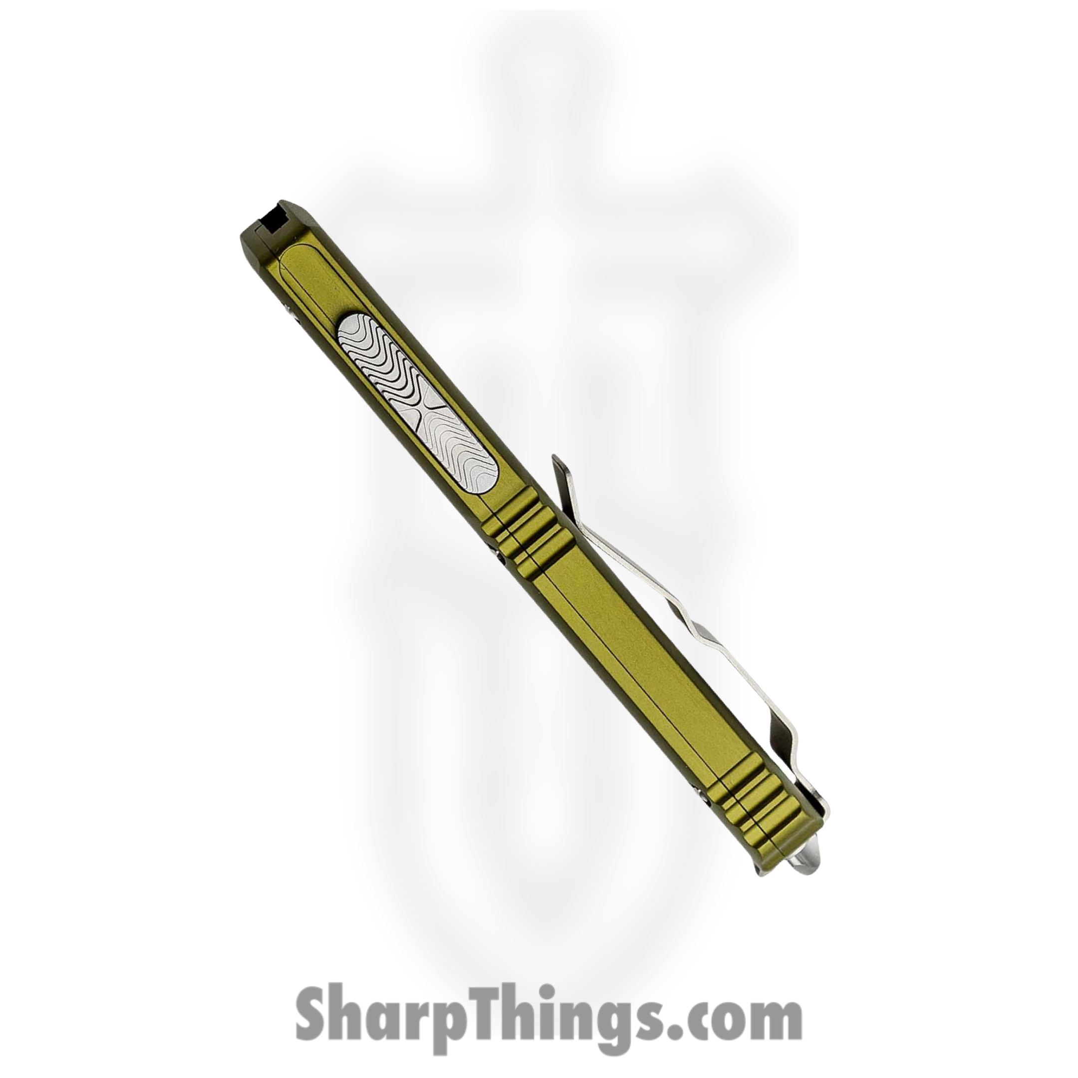 Microtech - 122-11OD - Ultratech P/S - OTF Auto - Stonewash Dagger - 6061-T6 Aluminum - OD Green - Image 5