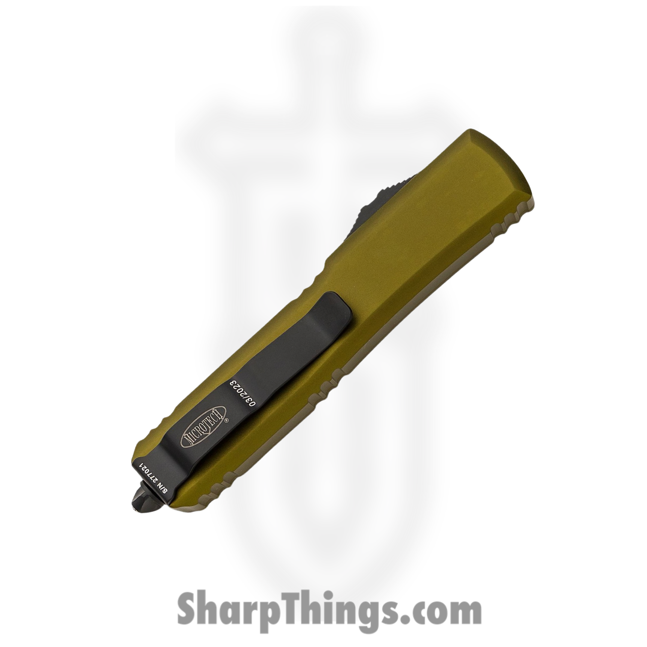 Microtech - 122-1OD - Ultratech - OTF Auto - Black Dagger - 6061-T6 Aluminum - OD Green - Image 4