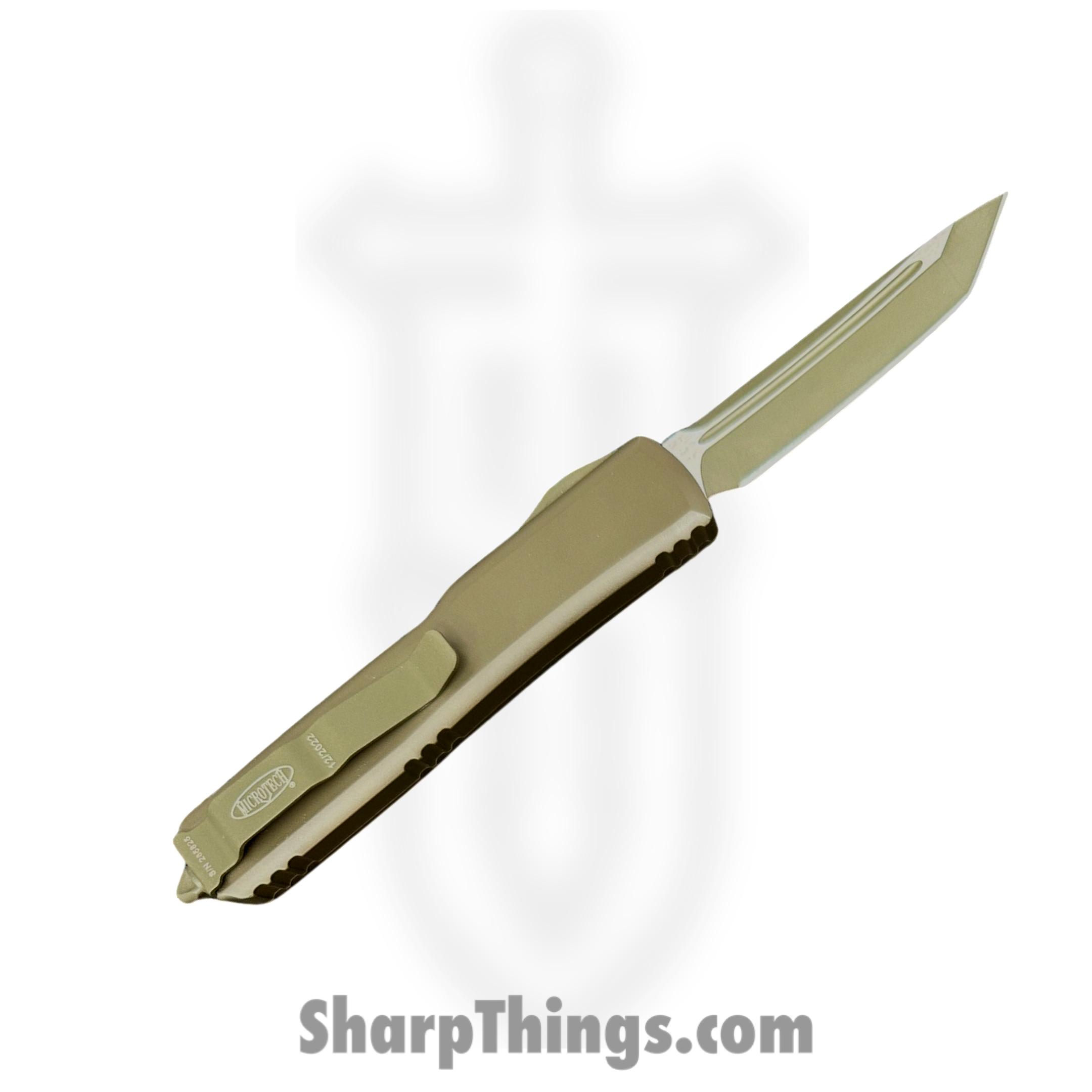 Microtech - 123-1COD - Ultratech - OTF Auto - Elmax, M390, 204P Two Tone Tanto - 6061-T6 Aluminum - OD Green - Image 2