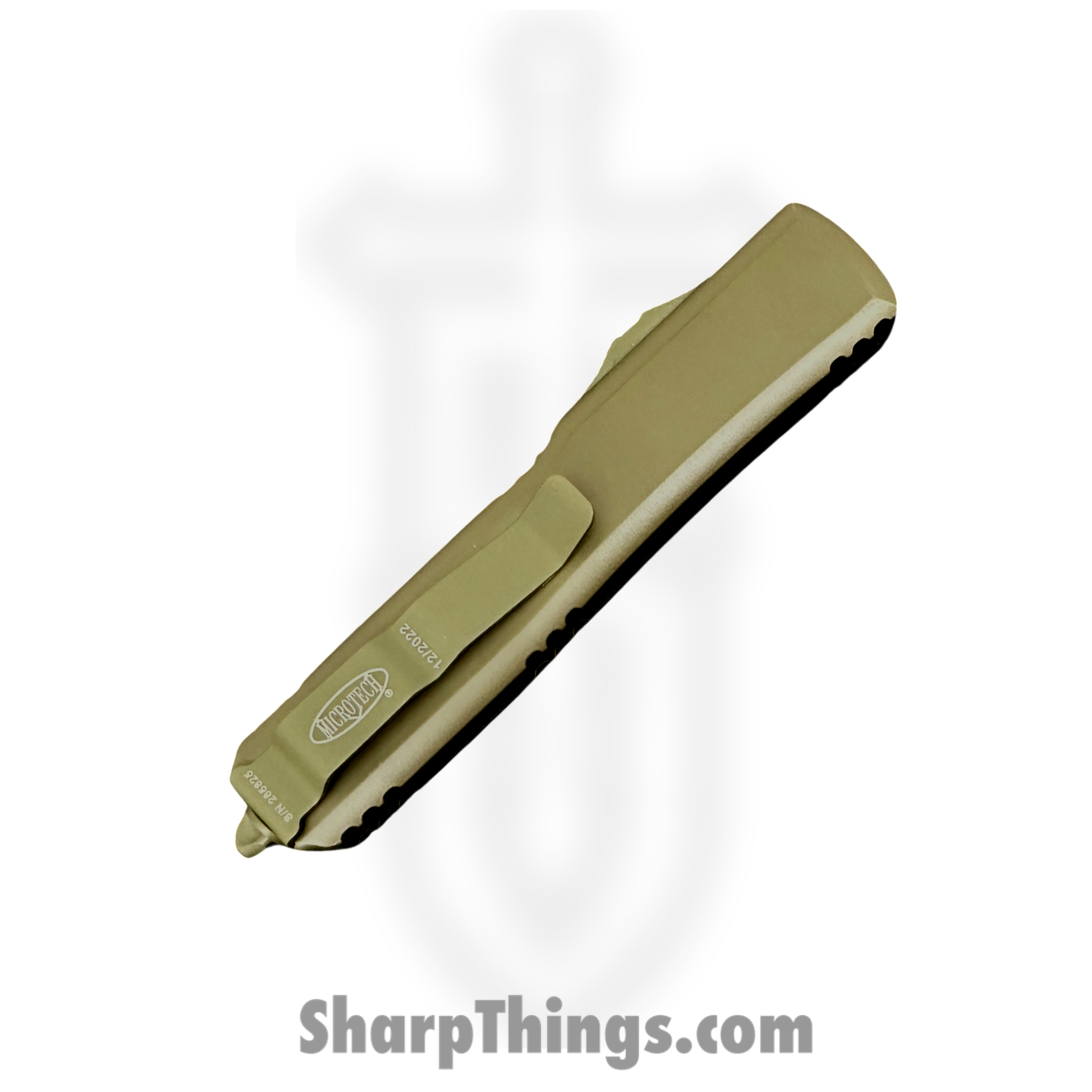 Microtech - 123-1COD - Ultratech - OTF Auto - Elmax, M390, 204P Two Tone Tanto - 6061-T6 Aluminum - OD Green - Image 3