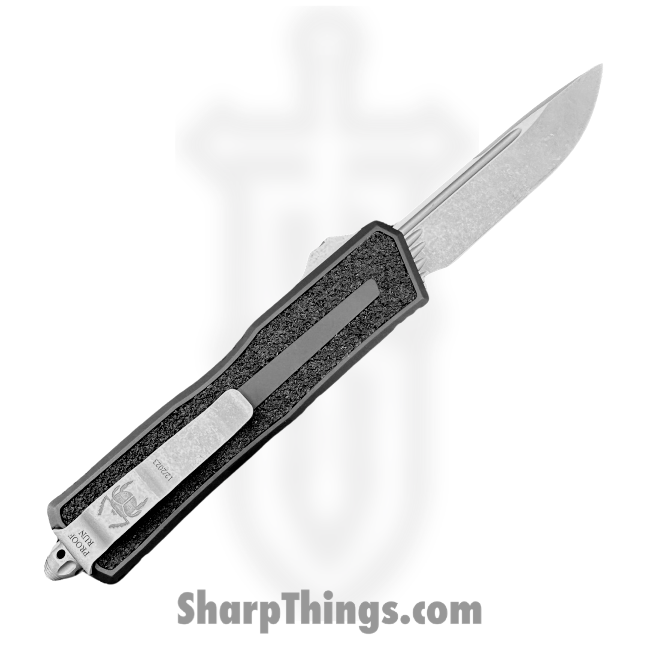 Microtech - 1278-10AP-PR - Scarab II Gen III - OTF Knife - M390MK Apocalyptic Standard - 6061-T6 Aluminum - Black - Image 2