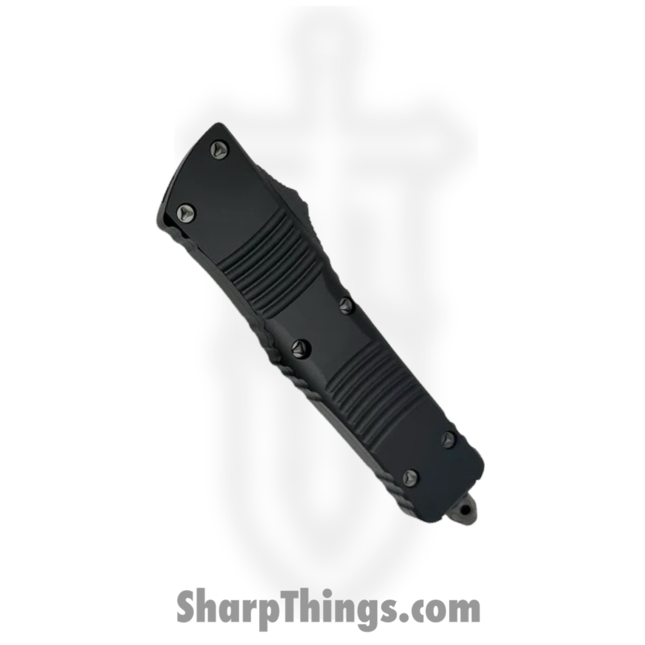 Microtech - 142-16DLCTSH - Combat Troodon Shadow Series - OTF Auto - Damascus Black Dagger - 6061-T6 Aluminum - Black - Image 3