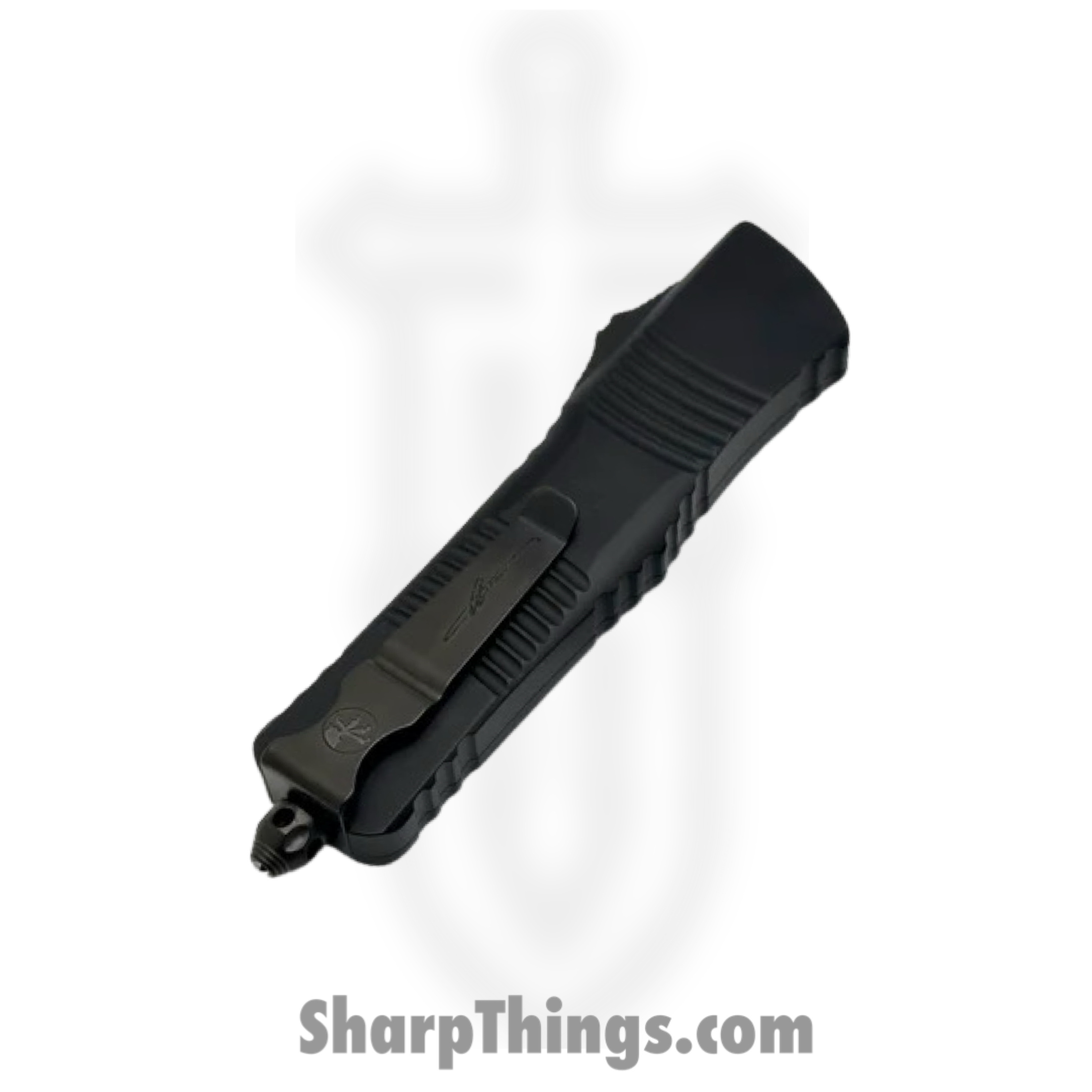 Microtech - 142-16DLCTSH - Combat Troodon Shadow Series - OTF Auto - Damascus Black Dagger - 6061-T6 Aluminum - Black - Image 4