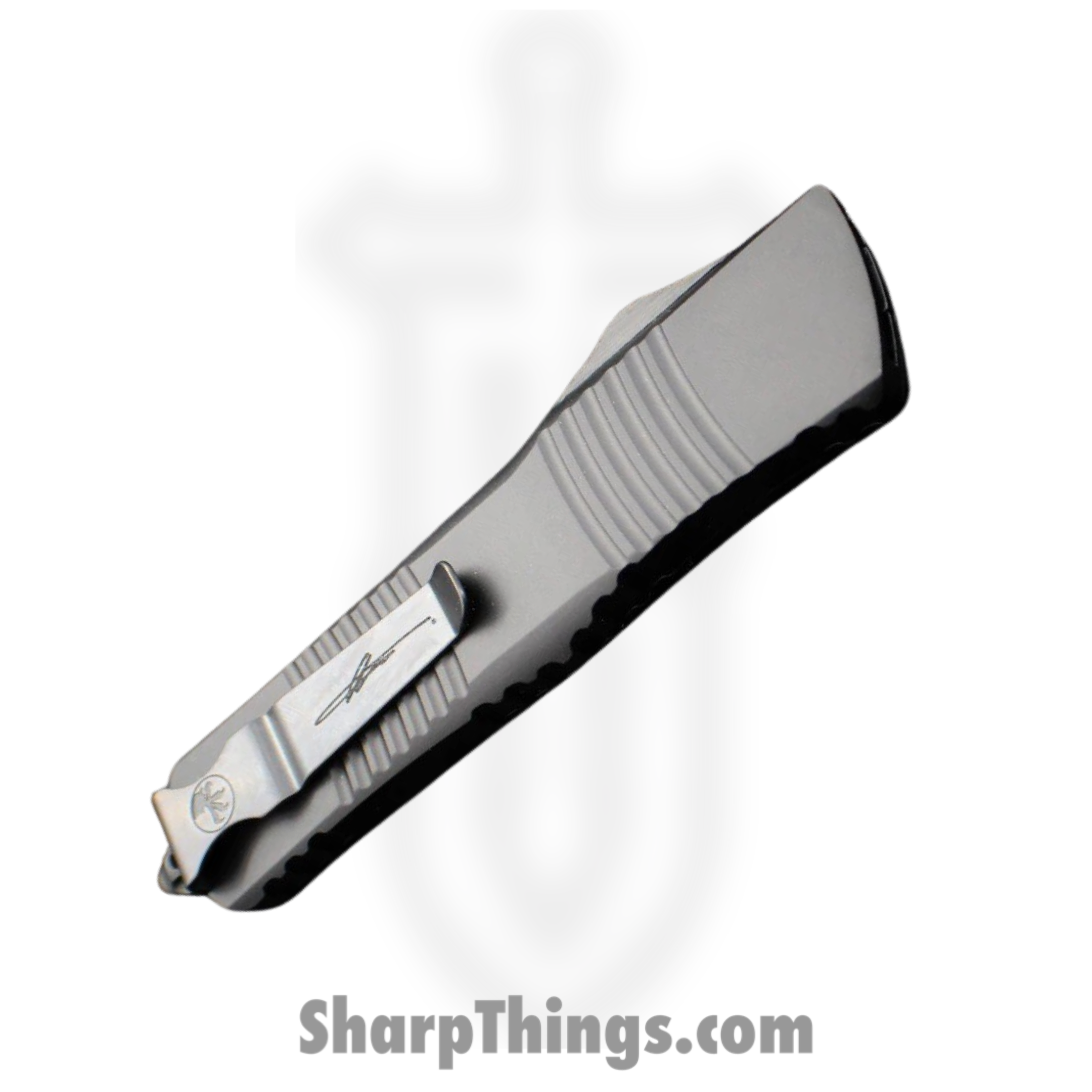 Microtech - 143-1DLCTSH - Combat Troodon Shadow Series - OTF Auto - Magnacut DLC Drop Point - 6061-T6 Aluminum - Gray - Image 4
