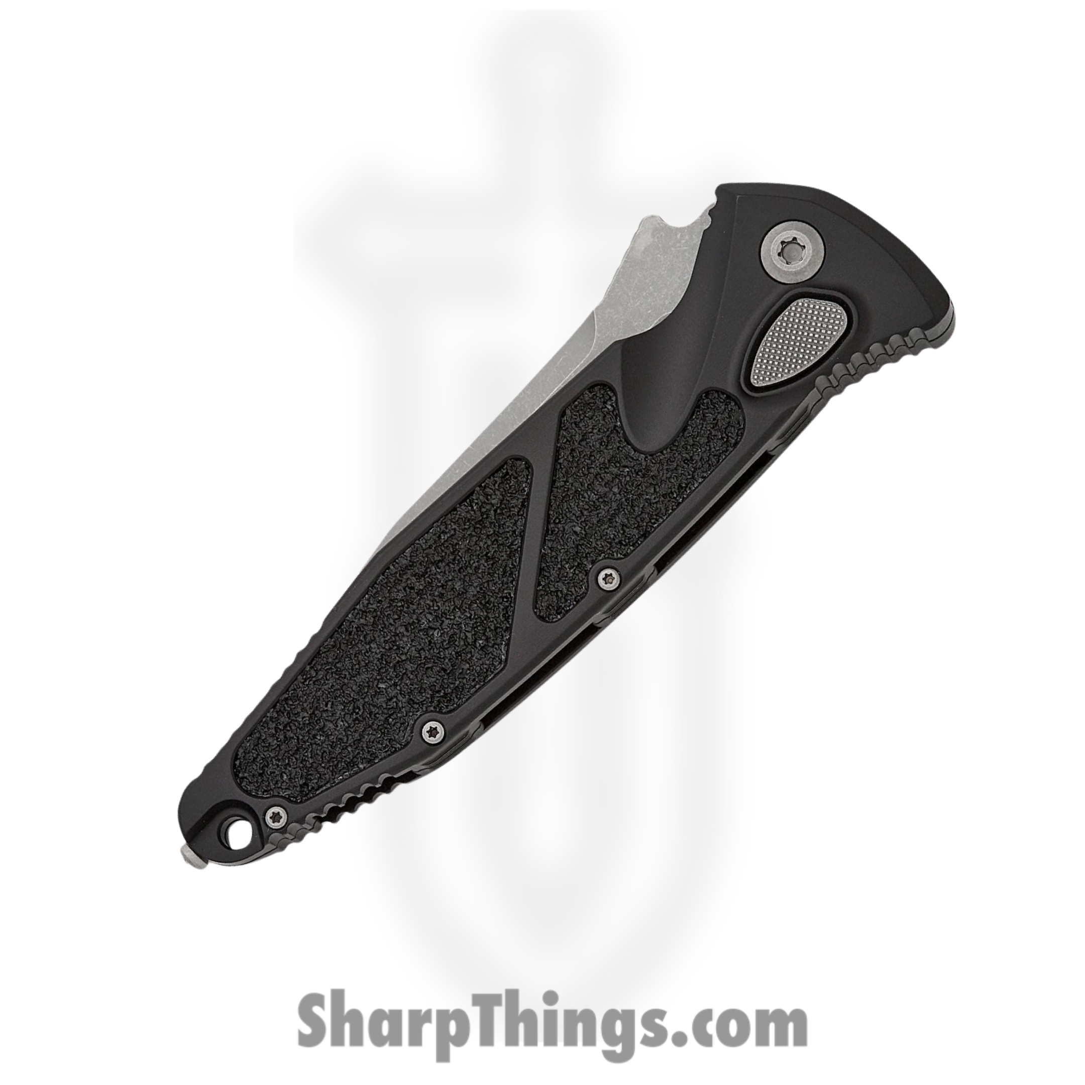 Microtech - 160A-10AP - Socom Elite - Automatic Knife - Apocalyptic Clip Point - 6061-T6 Aluminum - Black - Image 3