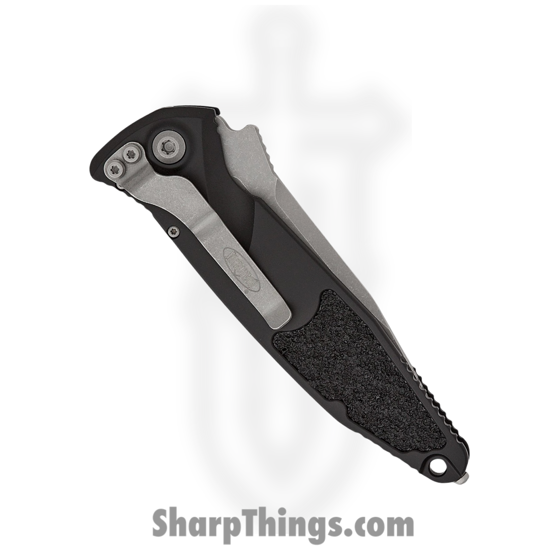 Microtech - 160A-10AP - Socom Elite - Automatic Knife - Apocalyptic Clip Point - 6061-T6 Aluminum - Black - Image 4