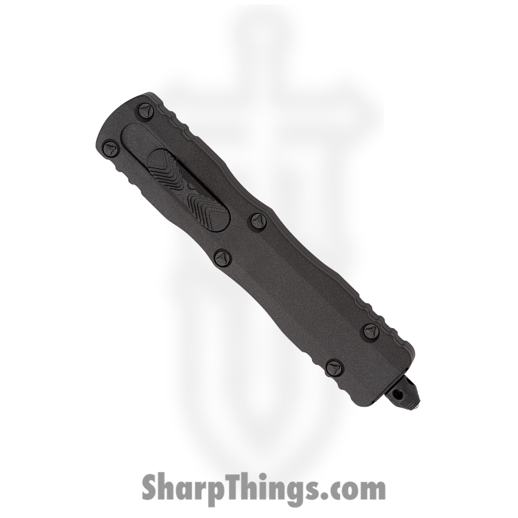 Microtech - 227-1CDT - Dirac Delta - OTF Auto - Dark Tungsten Cerakote Dagger - 6061-T6 Aluminum - Black - Image 3