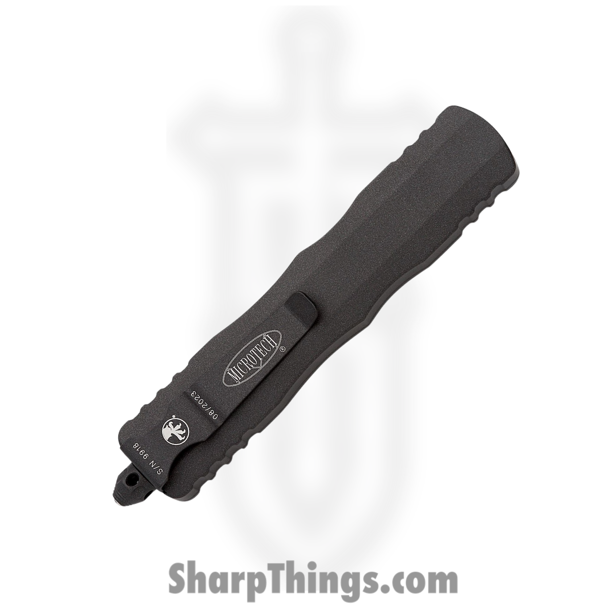 Microtech - 227-1CDT - Dirac Delta - OTF Auto - Dark Tungsten Cerakote Dagger - 6061-T6 Aluminum - Black - Image 4