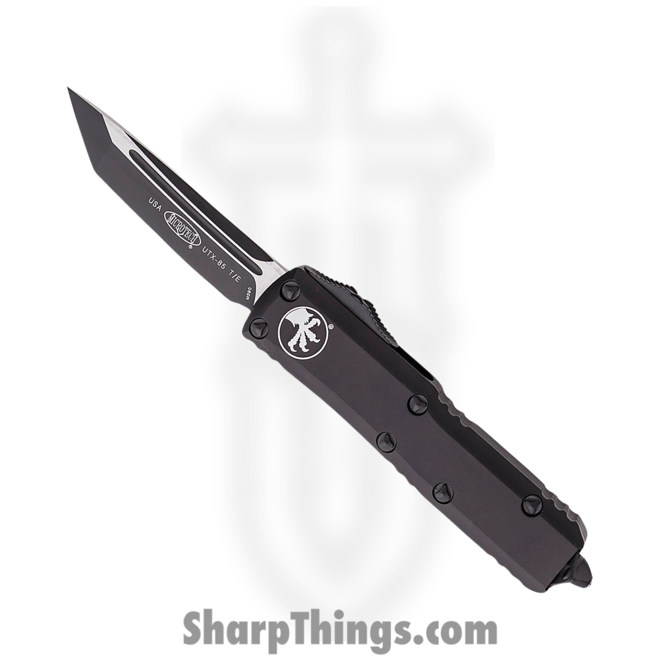 Microtech - 233-1T - UTX-85 Tactical - OTF Auto - Black Tanto - 6061-T6 Aluminum - Black