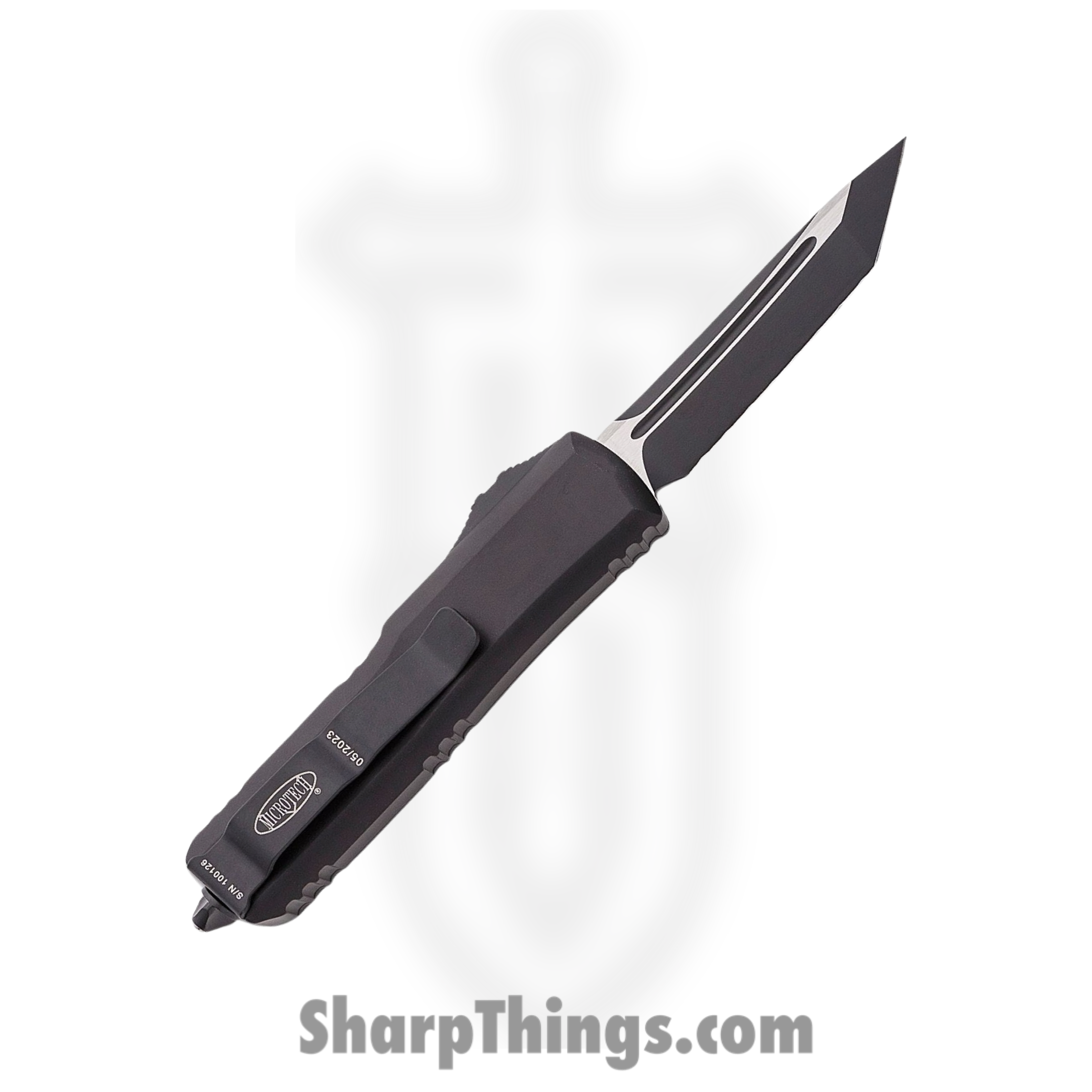 Microtech - 233-3T - UTX-85 Tactical F/S - OTF Auto - Black Tanto - 6061-T6 Aluminum - Black - Image 2