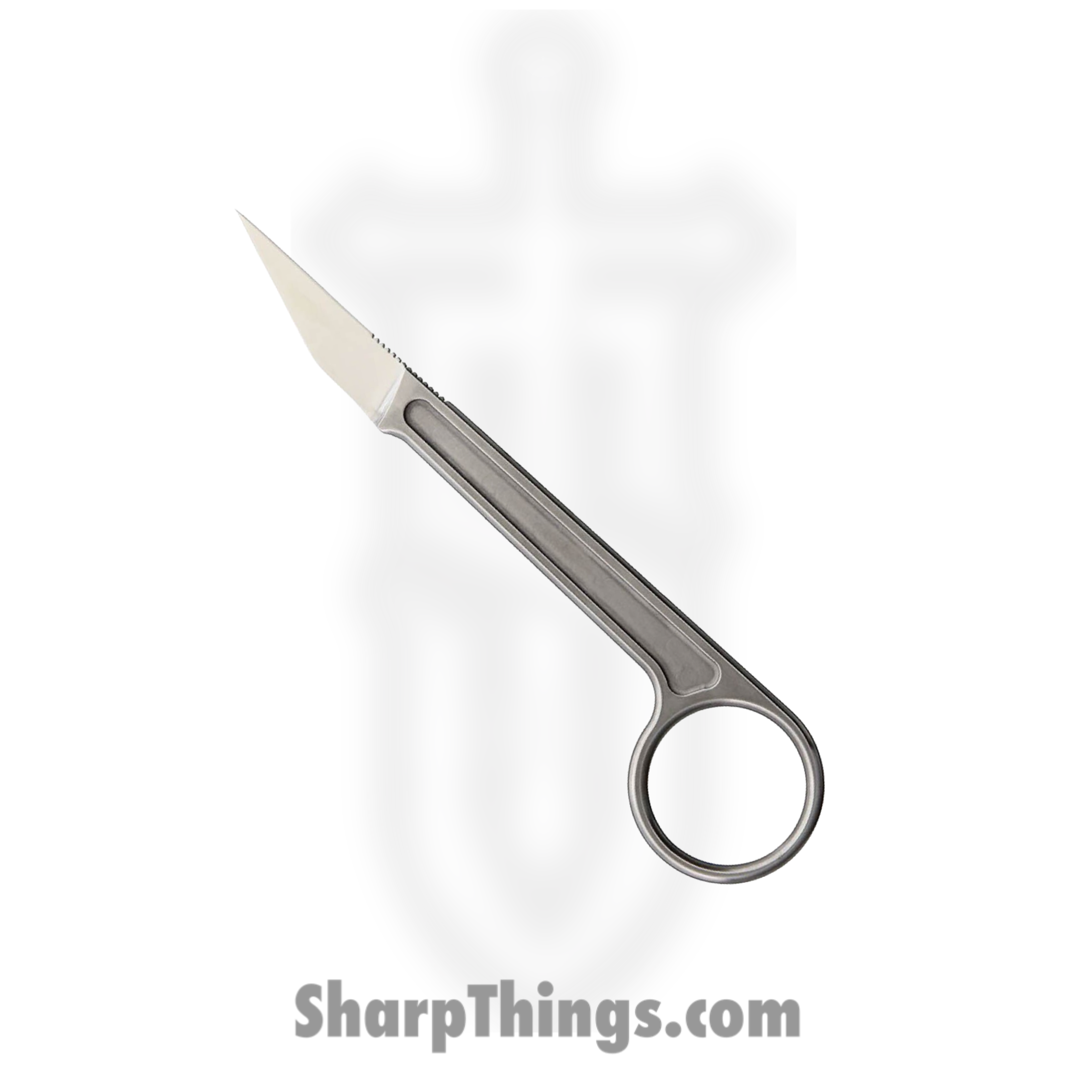 Bastinelli Creations - BAS13 - Picoeur Satin Stonewash - Fixed Blade Knife - N690 Stonewash Tanto - Stainless
