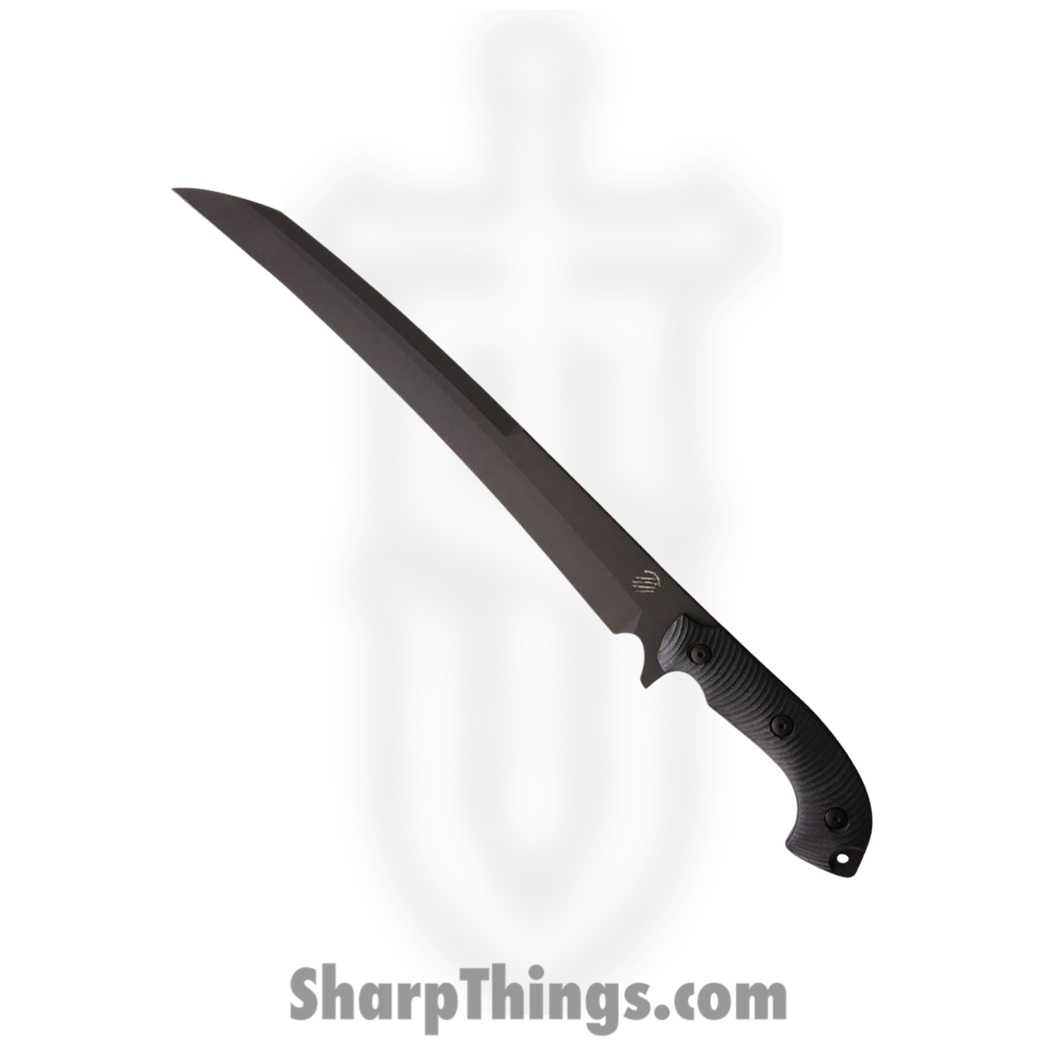 Bastinelli Creations - BAS200 - Separateur - Fixed Blade Knife - 12C27 Black Oxide Tanto - G10 - Black