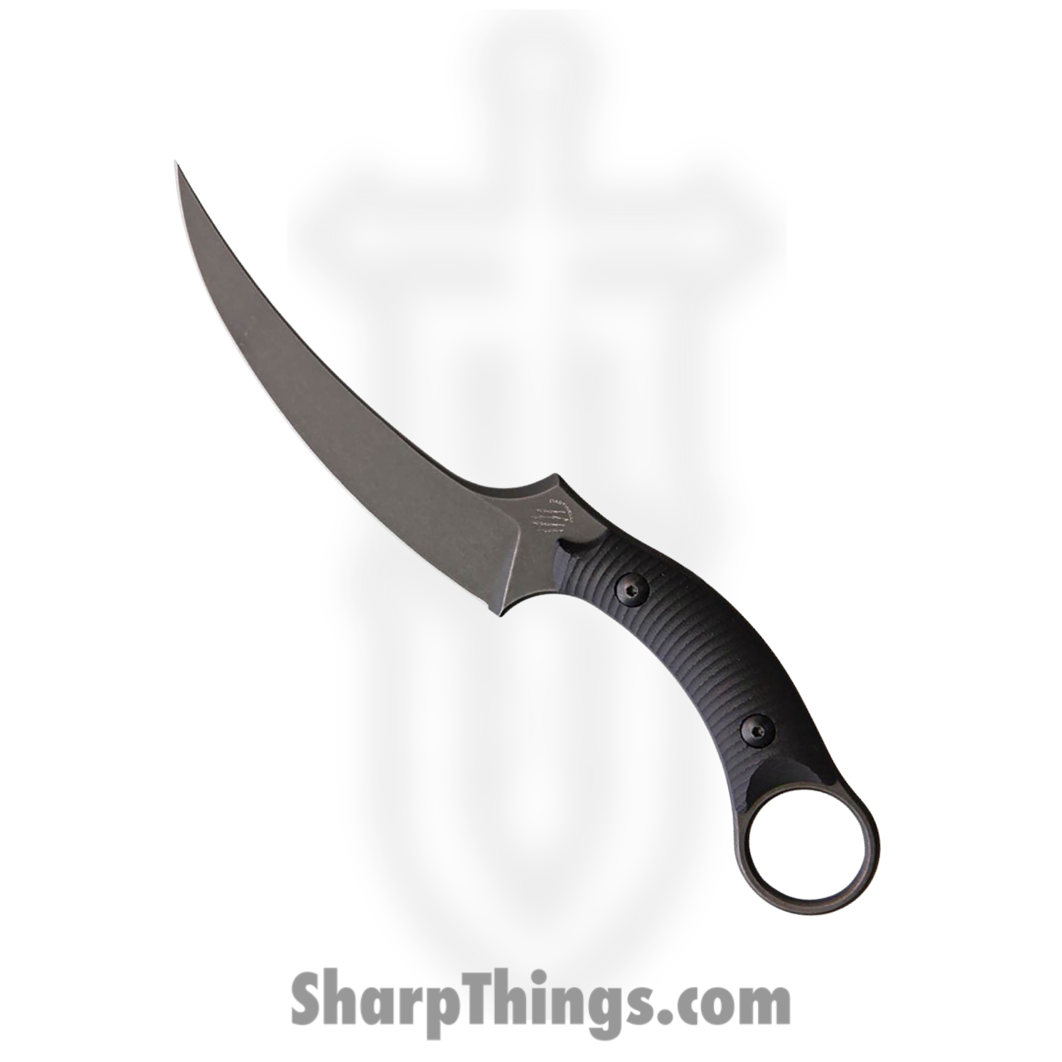 Bastinelli Creations - BAS206 - Mako - Fixed Blade Knife - N690 Black Stonewash Full Tang - G10 - Black