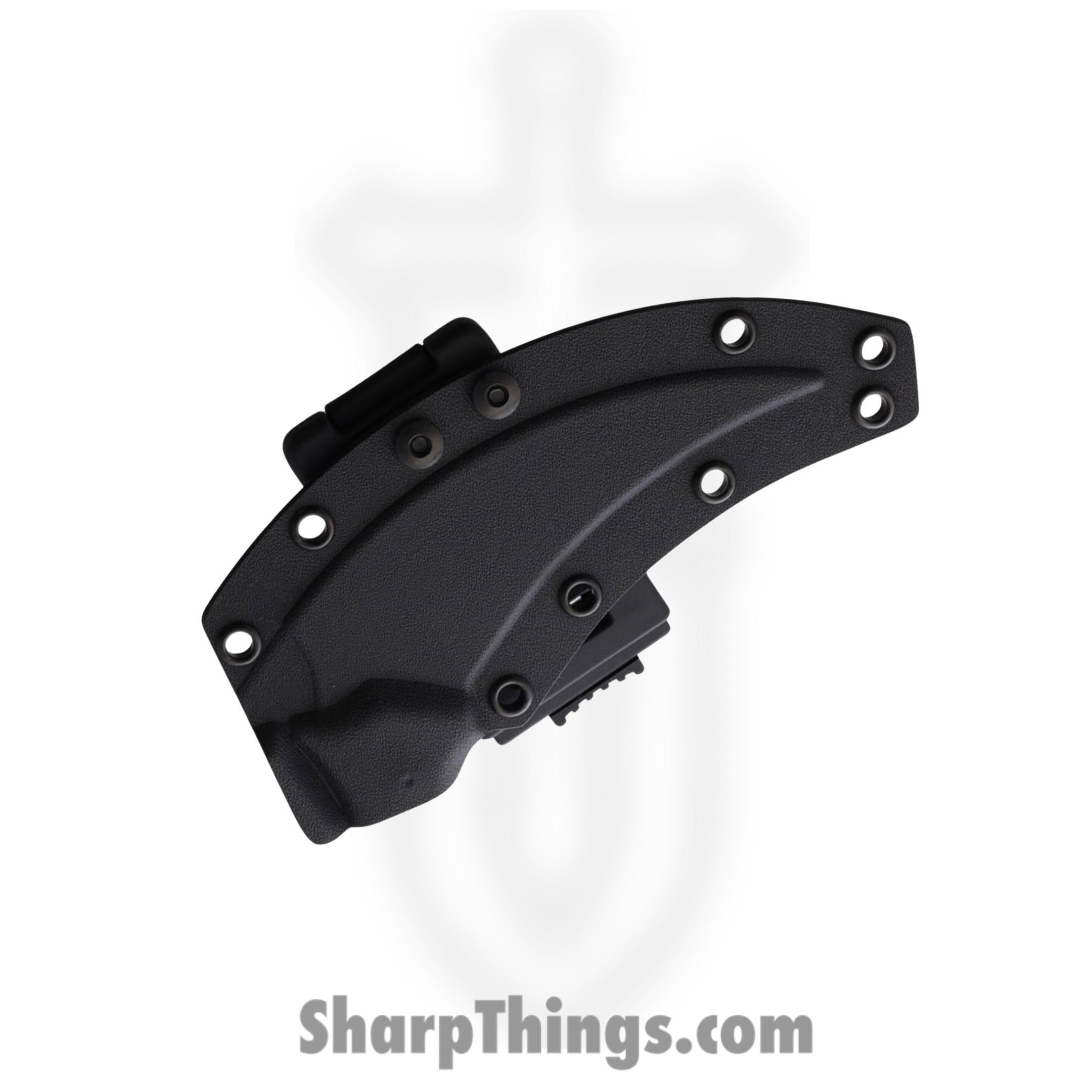 Bastinelli Creations - BAS249 - Grumpy Serrated - Fixed Blade Knife - M390 PVD Karambit - Micarta - Black - Image 2