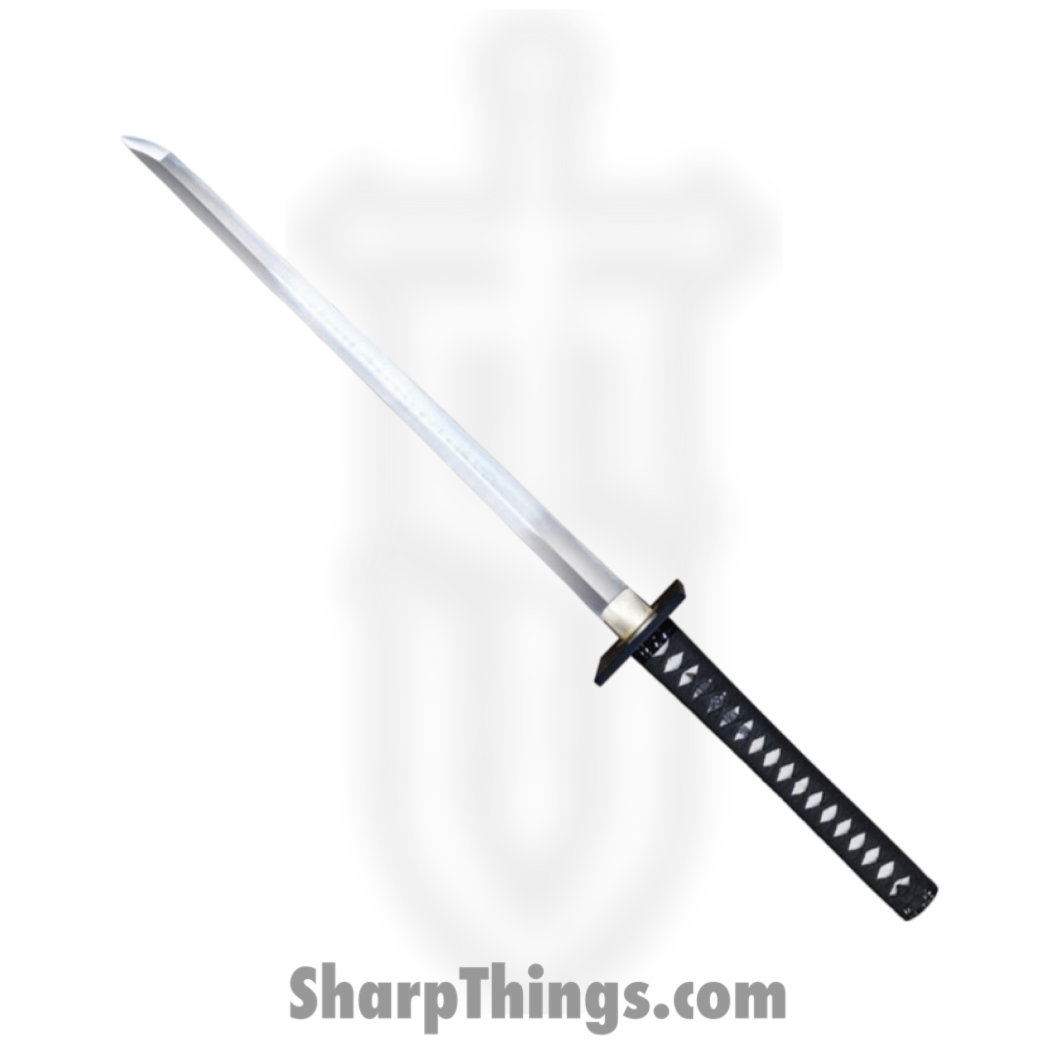 Battle Blades - BBISC - Shinobi Chokuto - Fixed Blade Knife - T10 Polished - Wood - Black
