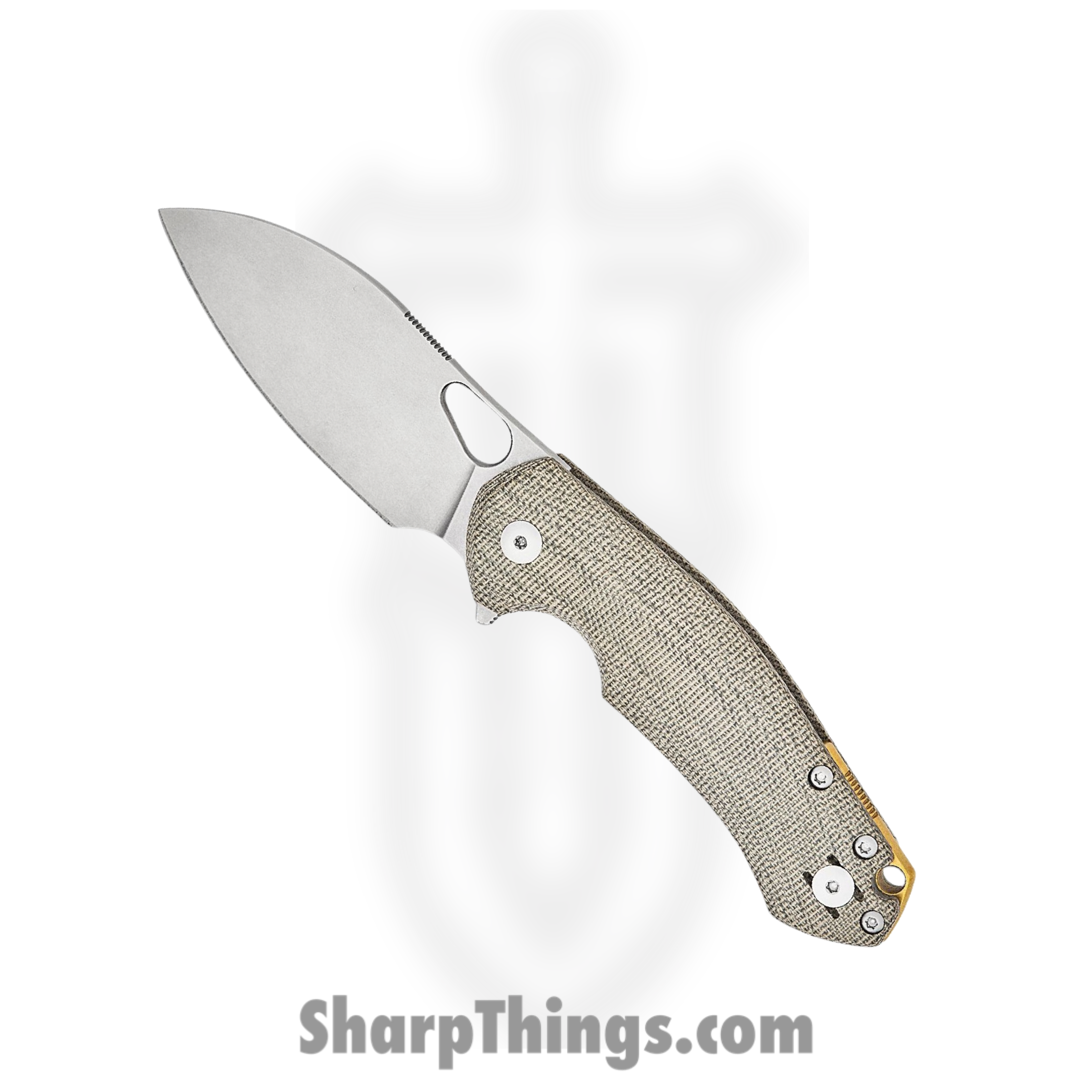 GiantMouse - BIBLIO-XL-GRN-ELMAX - ACE Biblio-XL - Folding Knife - Elmax Stonewash Sheepsfoot - Canvas Micarta - Green