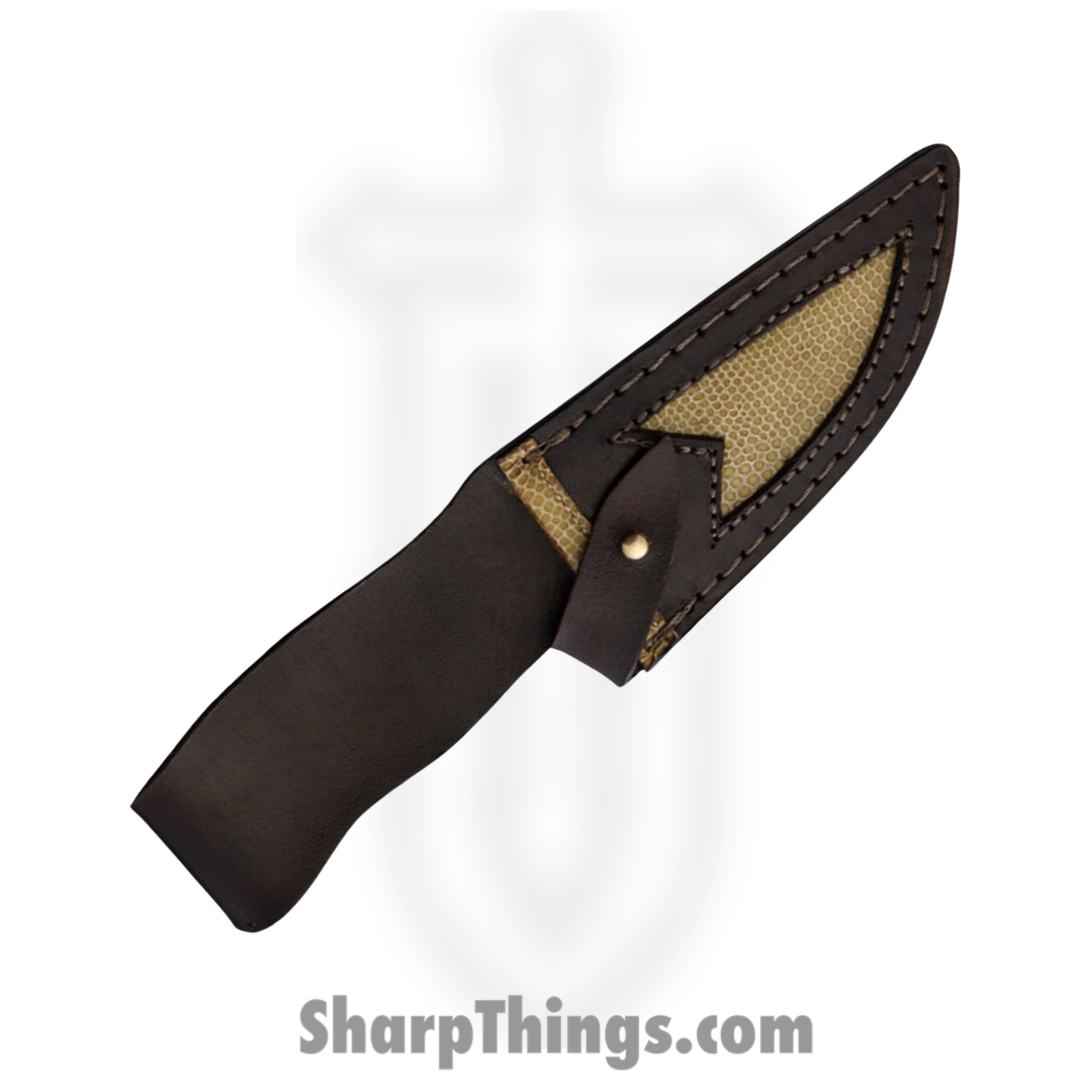 BenJahmin Knives - BKA032 - Brute De Forge Hunting Knife - Fixed Blade Knife - Stainless Satin Drop Point - Wood - Brown - Image 2