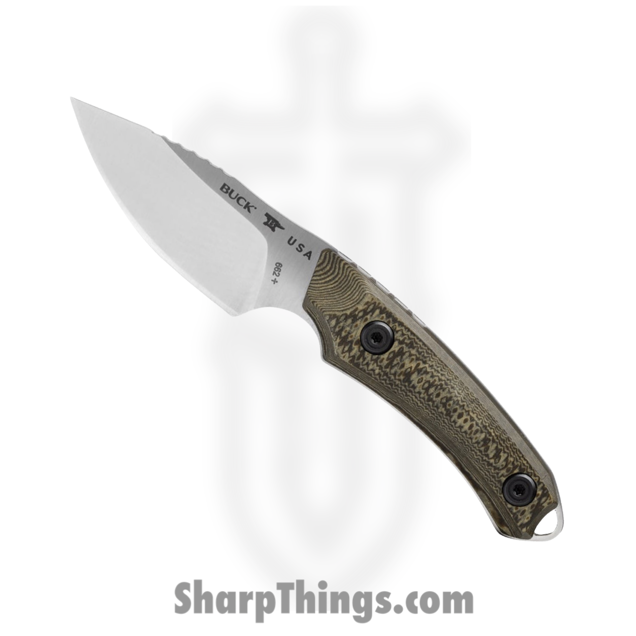 Buck - BU662BRS - Alpha Scout - Fixed Blade Knife - S35VN Satin Drop Point - Richlite - Brown