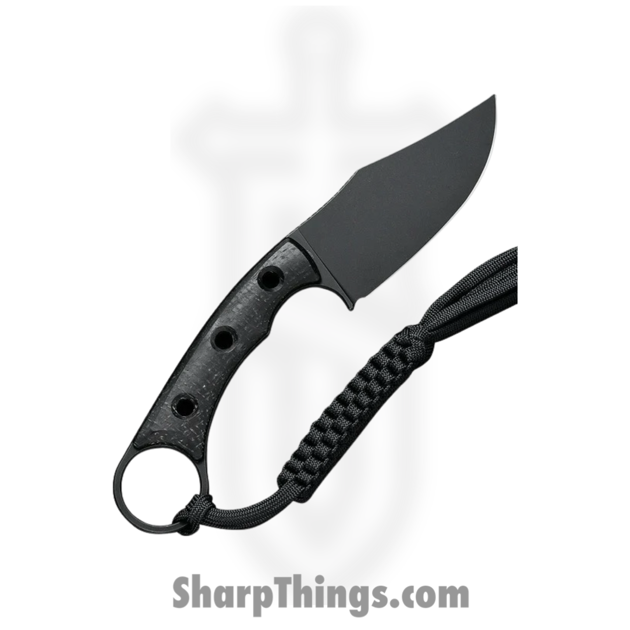 Civivi - CIVC20059B1 - Midwatch - Fixed Blade Knife - N690 Black Stonewash Clip Point - Burlap Micarta - Black - Image 2