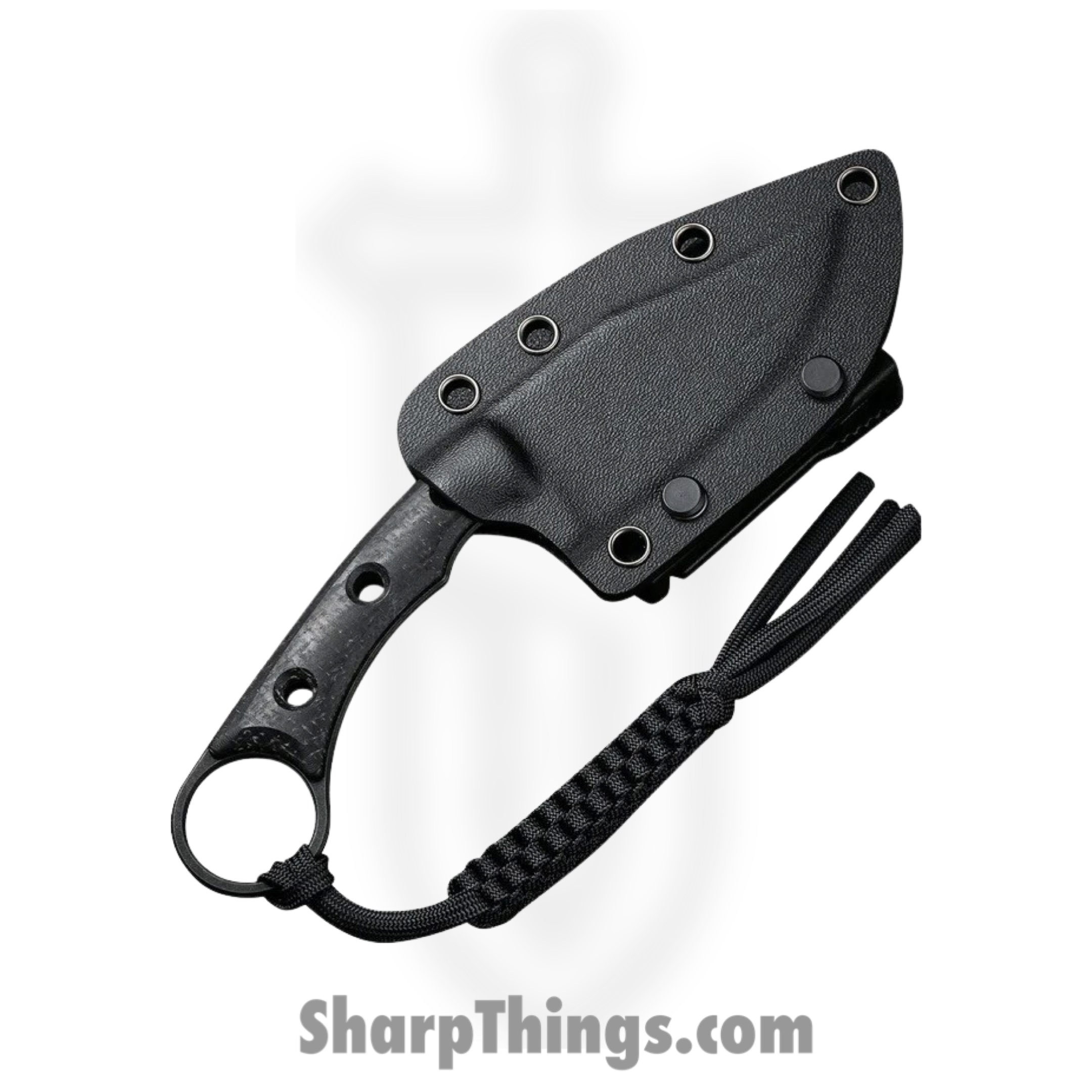 Civivi - CIVC20059B1 - Midwatch - Fixed Blade Knife - N690 Black Stonewash Clip Point - Burlap Micarta - Black - Image 3