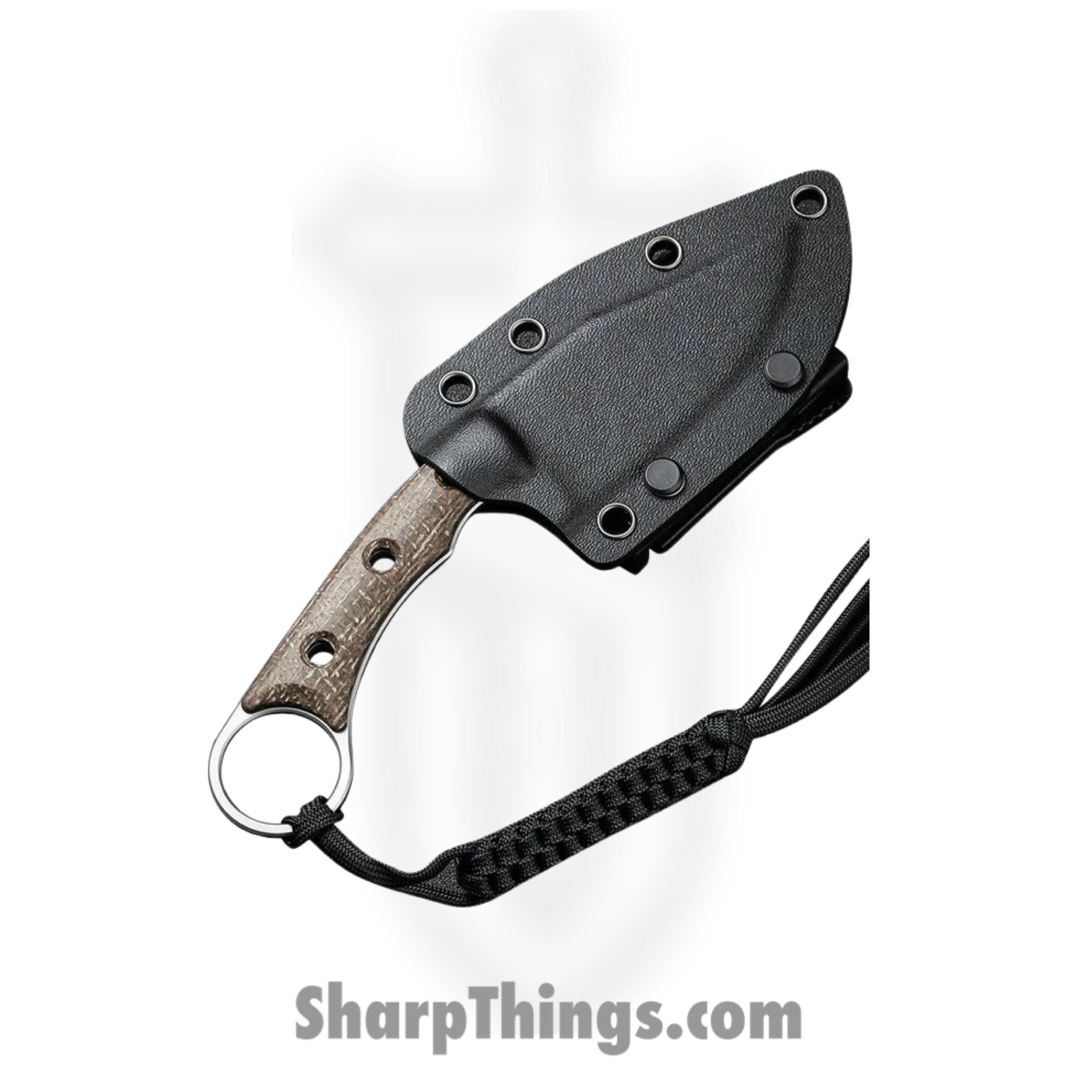 Civivi - CIVC20059B2 - Midwatch - Fixed Blade Knife - N690 Silver Bead Blasted Clip Point - Burlap Micarta - Brown - Image 3
