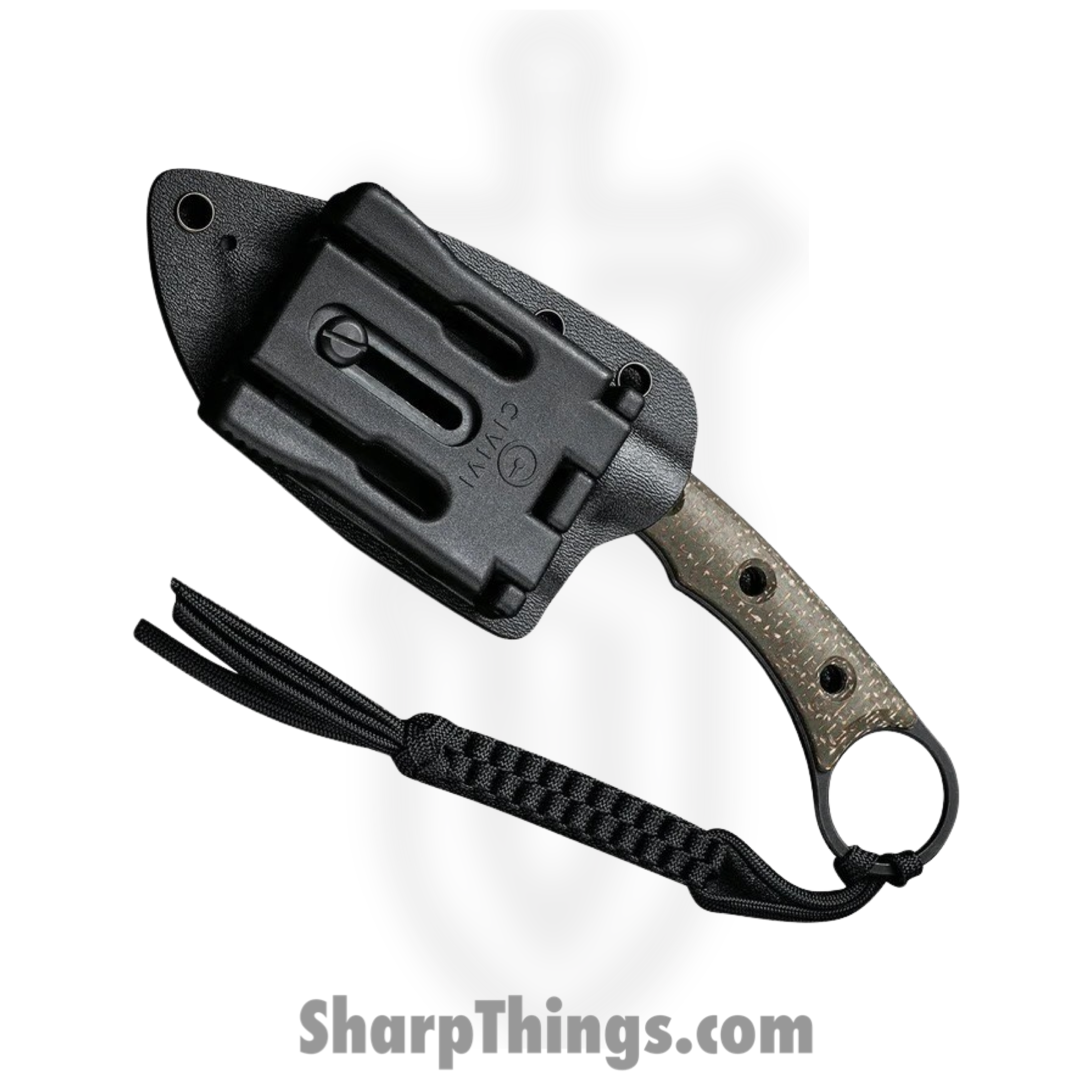 Civivi - CIVC20059B3 - Midwatch - Fixed Blade Knife - N690 Black Stonewash Clip Point - Burlap Micarta - Green - Image 4