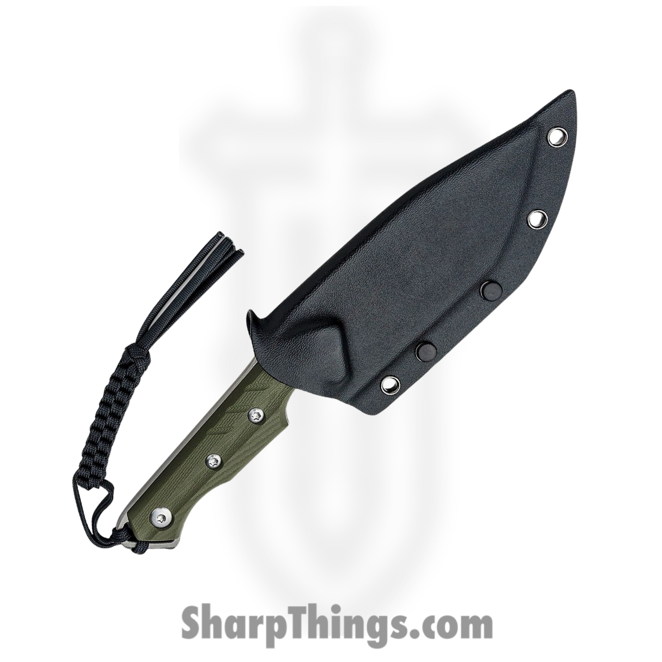 Civivi - CIVC210402 - Maxwell - Fixed Blade Knife - D2 Stonewash Spear Point Tanto - G10 - OD Green - Image 3