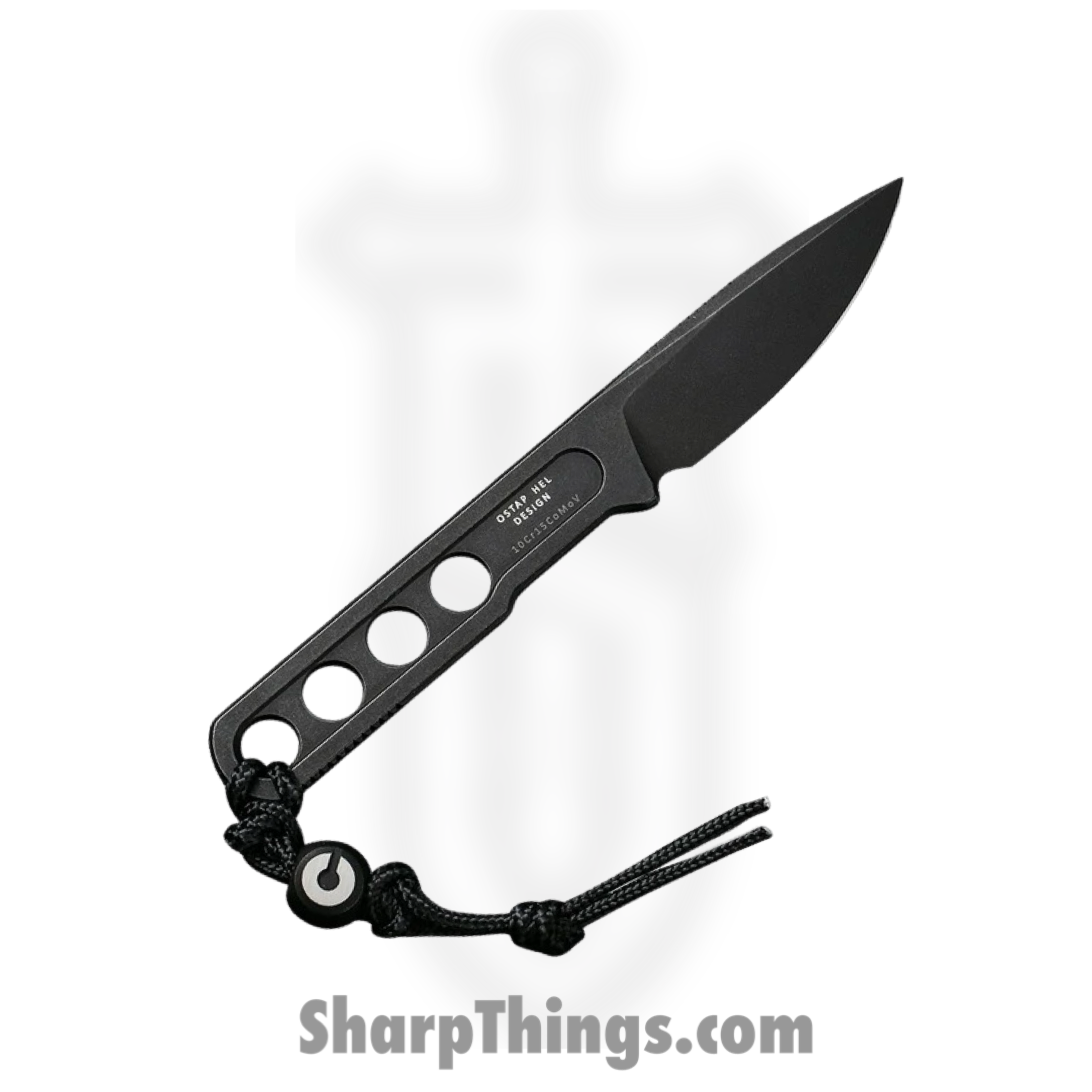 Civivi - CIVC220121 - Circulus - Fixed Blade Knife - 10Cr15CoMoV Black Stonewash Drop Point - Skeletonized - Black - Image 2