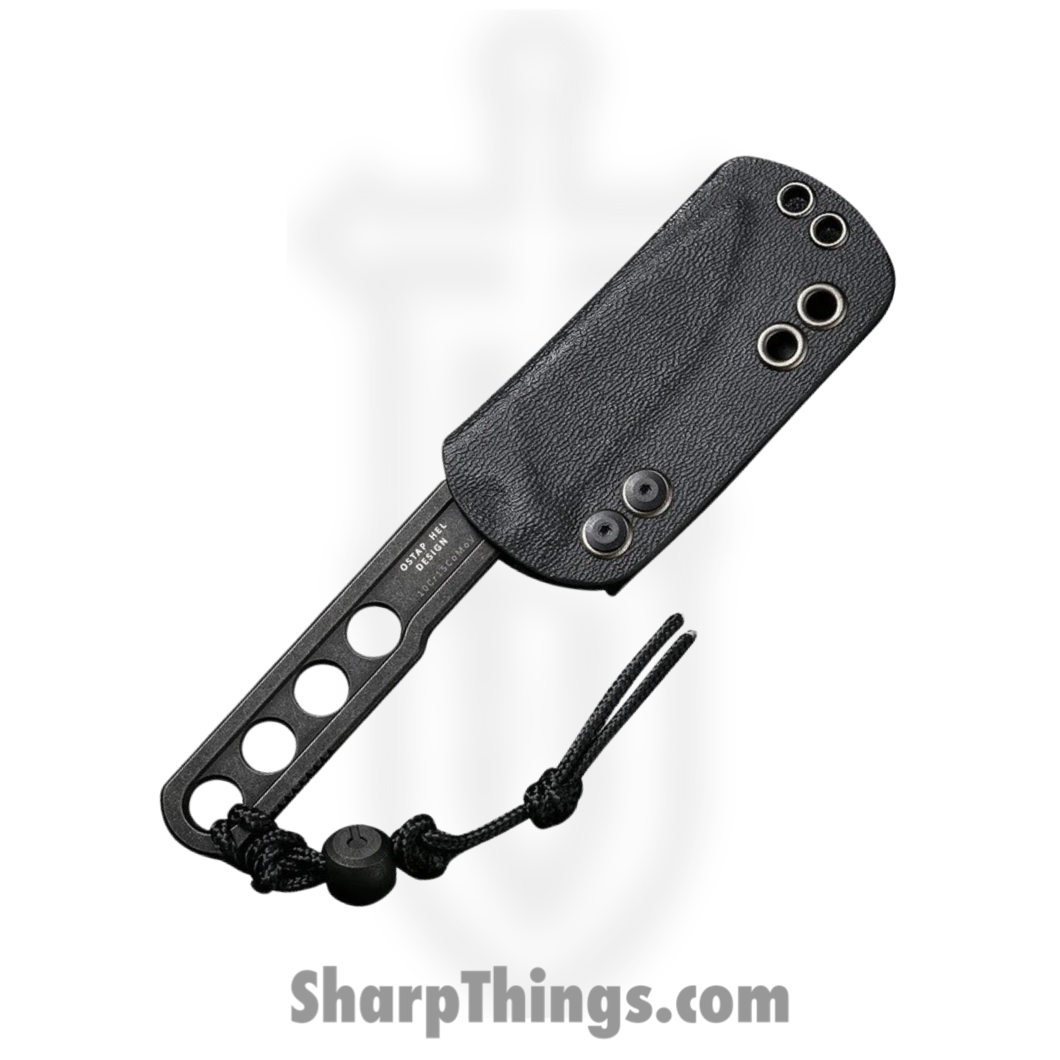 Civivi - CIVC220121 - Circulus - Fixed Blade Knife - 10Cr15CoMoV Black Stonewash Drop Point - Skeletonized - Black - Image 3