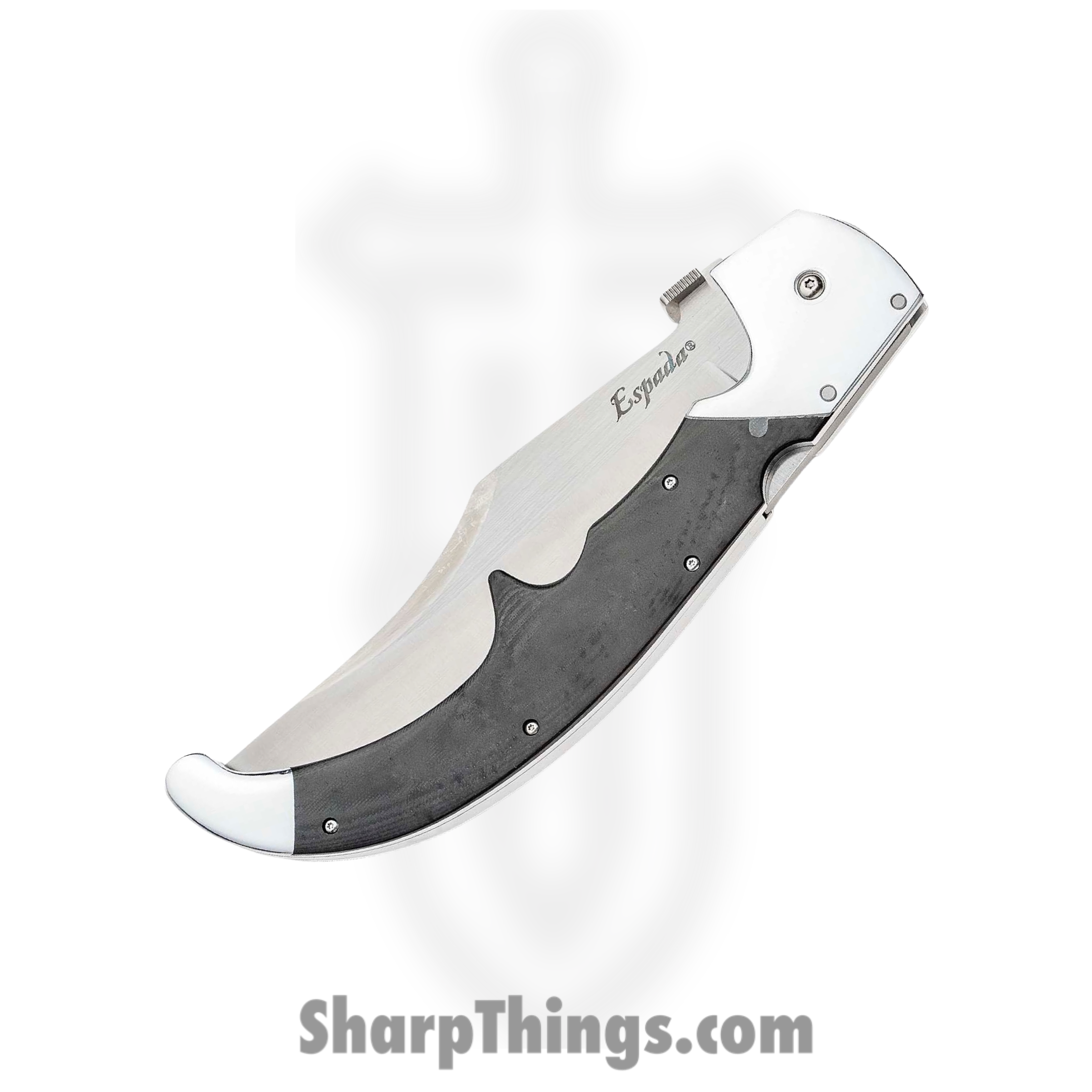 Cold Steel - CS62MA - Espada XL Lockback - Folding Knife - S35VN Satin Clip Point - G10 with 7075 Aluminum Bolsters and Frame - Black - Image 2