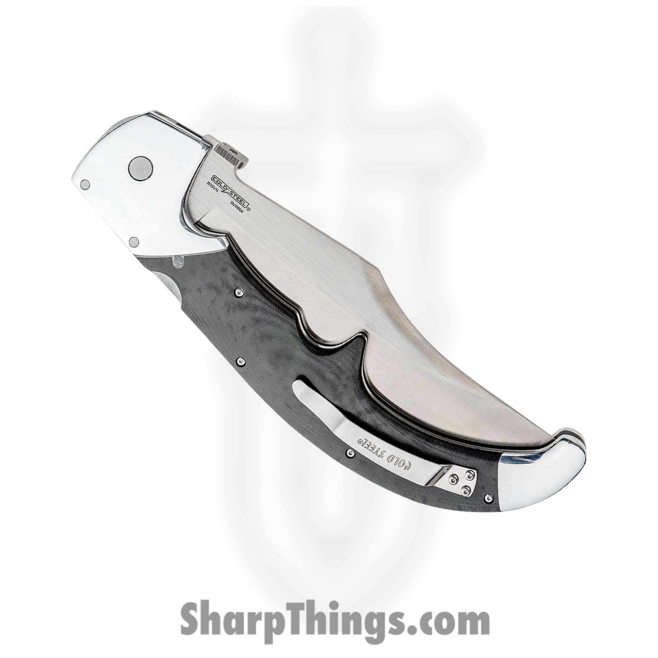 Cold Steel - CS62MA - Espada XL Lockback - Folding Knife - S35VN Satin Clip Point - G10 with 7075 Aluminum Bolsters and Frame - Black - Image 3