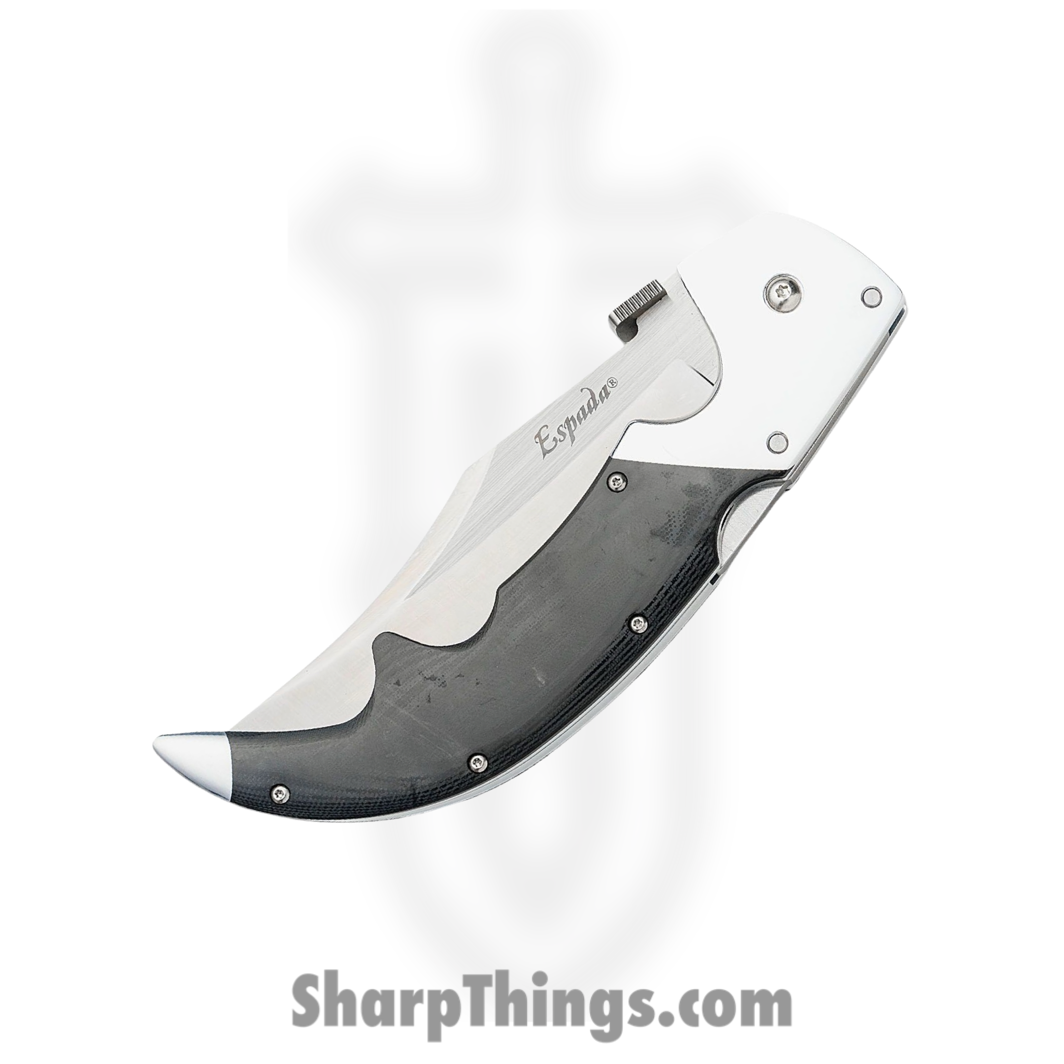 Cold Steel - CS62MB - Large Espada Lockback - Folding Knife - S35VN Satin Clip Point - G10 with 7075 Aluminum Bolsters and Frame - Black - Image 3