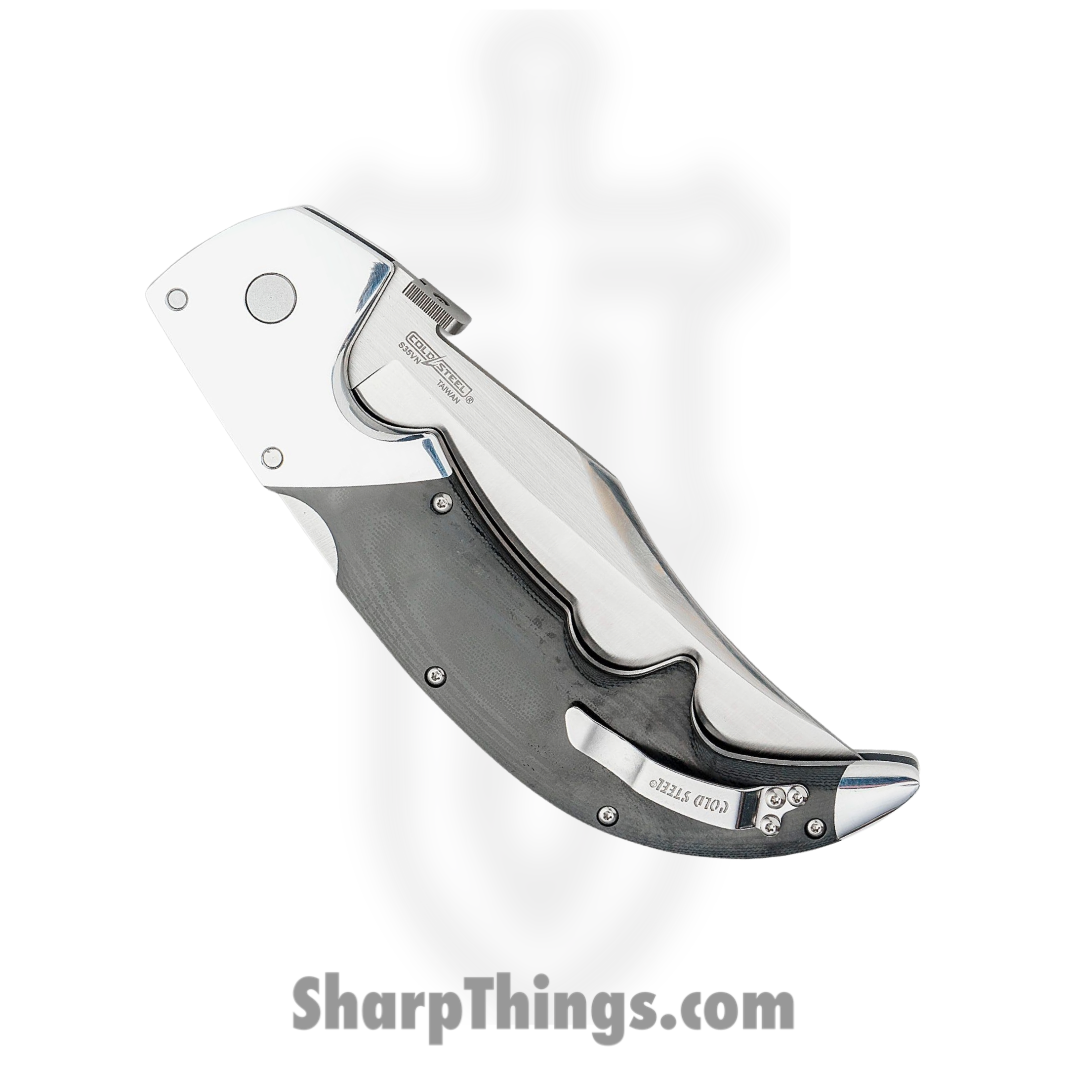 Cold Steel - CS62MB - Large Espada Lockback - Folding Knife - S35VN Satin Clip Point - G10 with 7075 Aluminum Bolsters and Frame - Black - Image 4