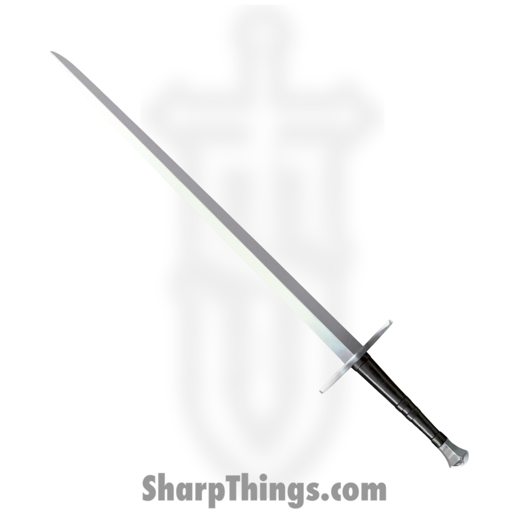 Cold Steel - CS88HNH - Hand-and-a-Half Sword - Fixed Blade Knife - 1060 Polished - Leather Wrapped - Black