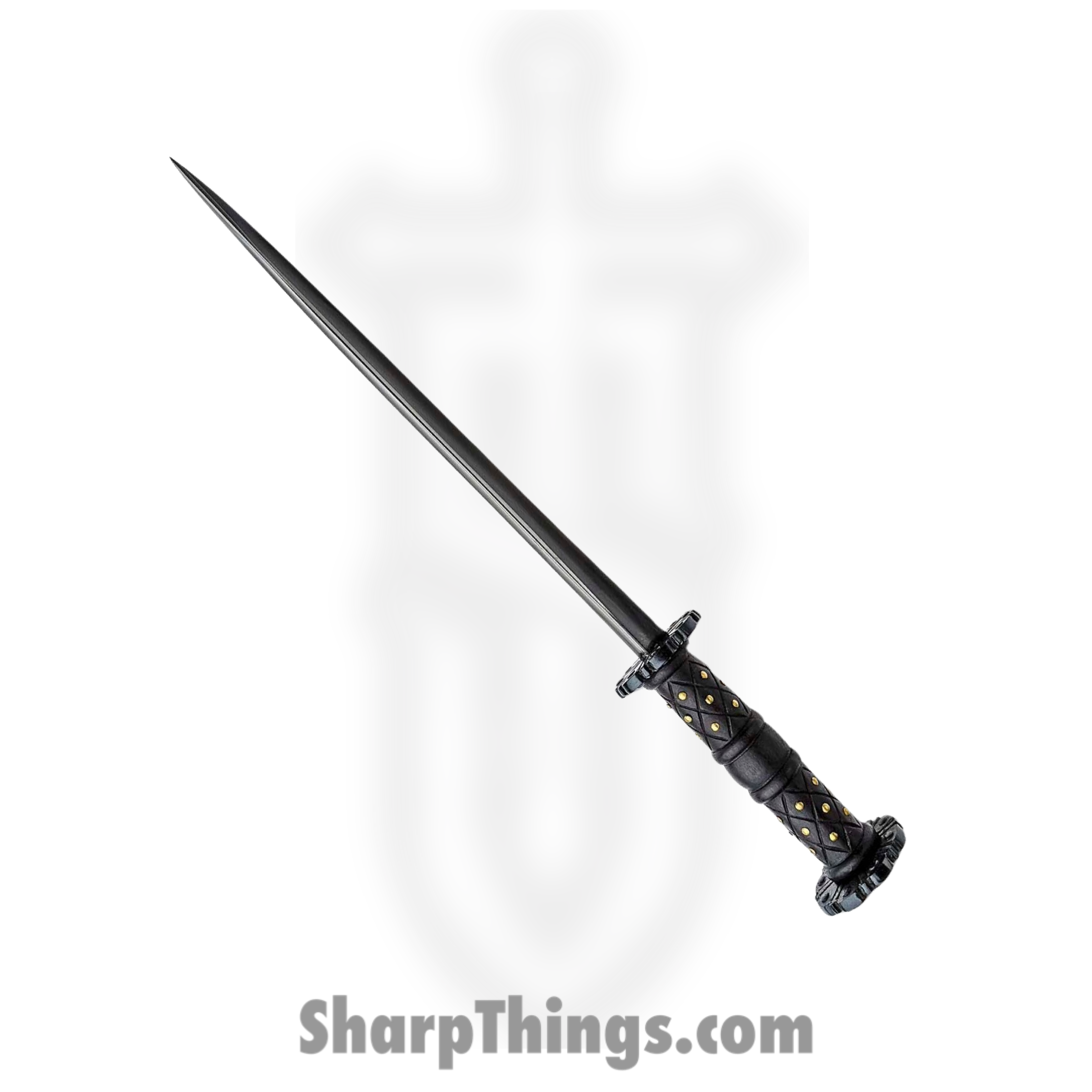 Cold Steel - CS88HRDL - Rondel Dagger - Fixed Blade Knife - 1065 Satin Dagger - Rosewood - Black
