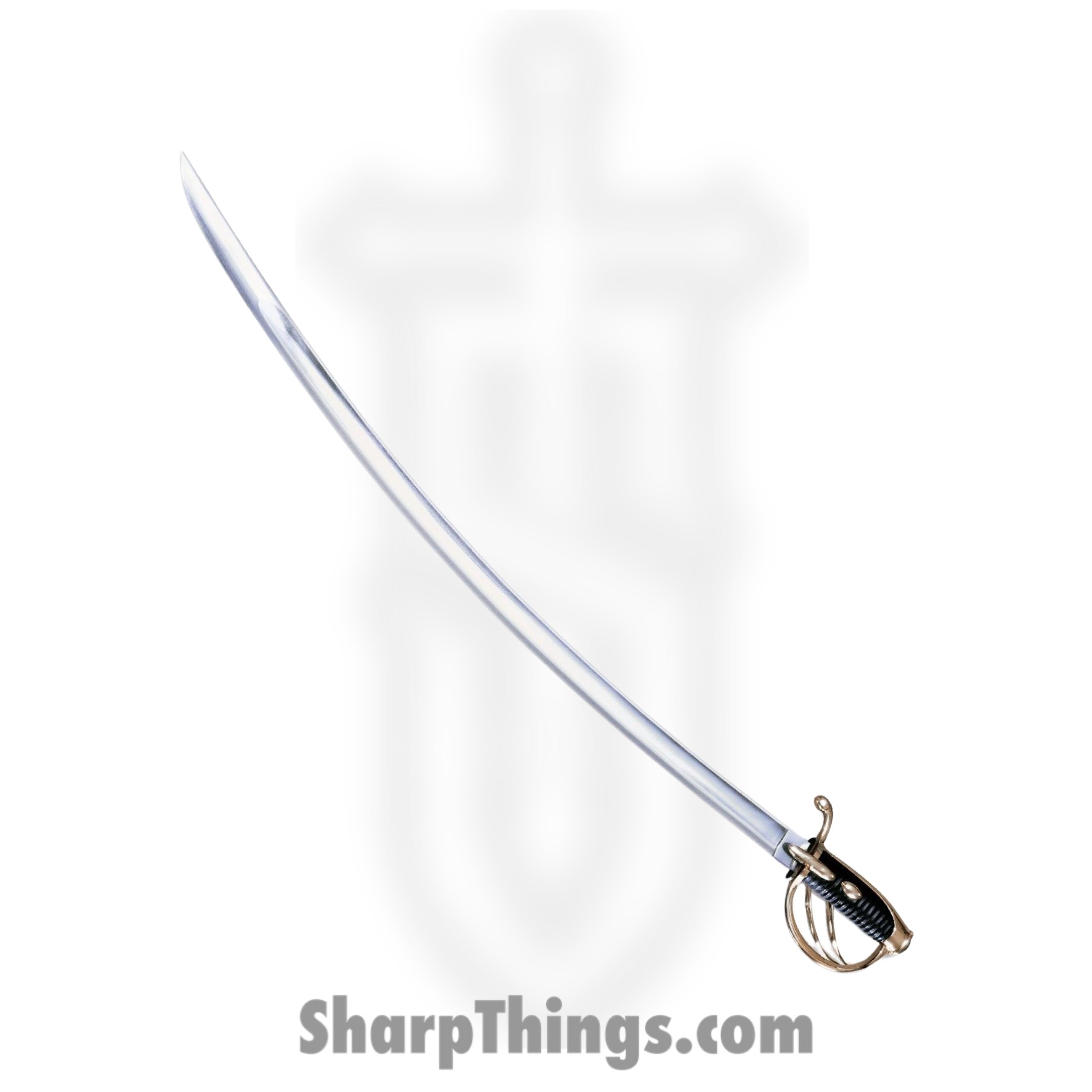 Cold Steel - CS88NS - 1830 Napoleon Saber - Fixed Blade Knife - 1055 Polished - Leather Wrapped - Black