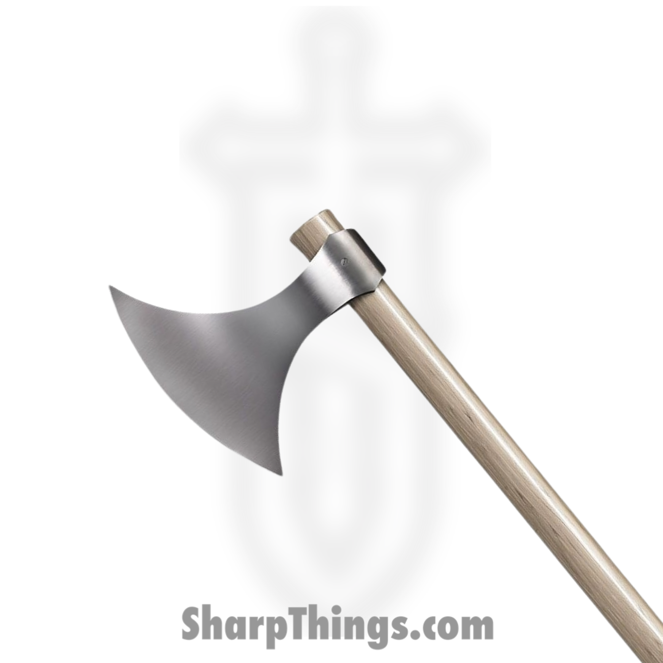 Cold Steel - CS89VA - Viking Axe - Fixed Blade Knife - 1055 Satin - American Hickory - Tan - Image 2