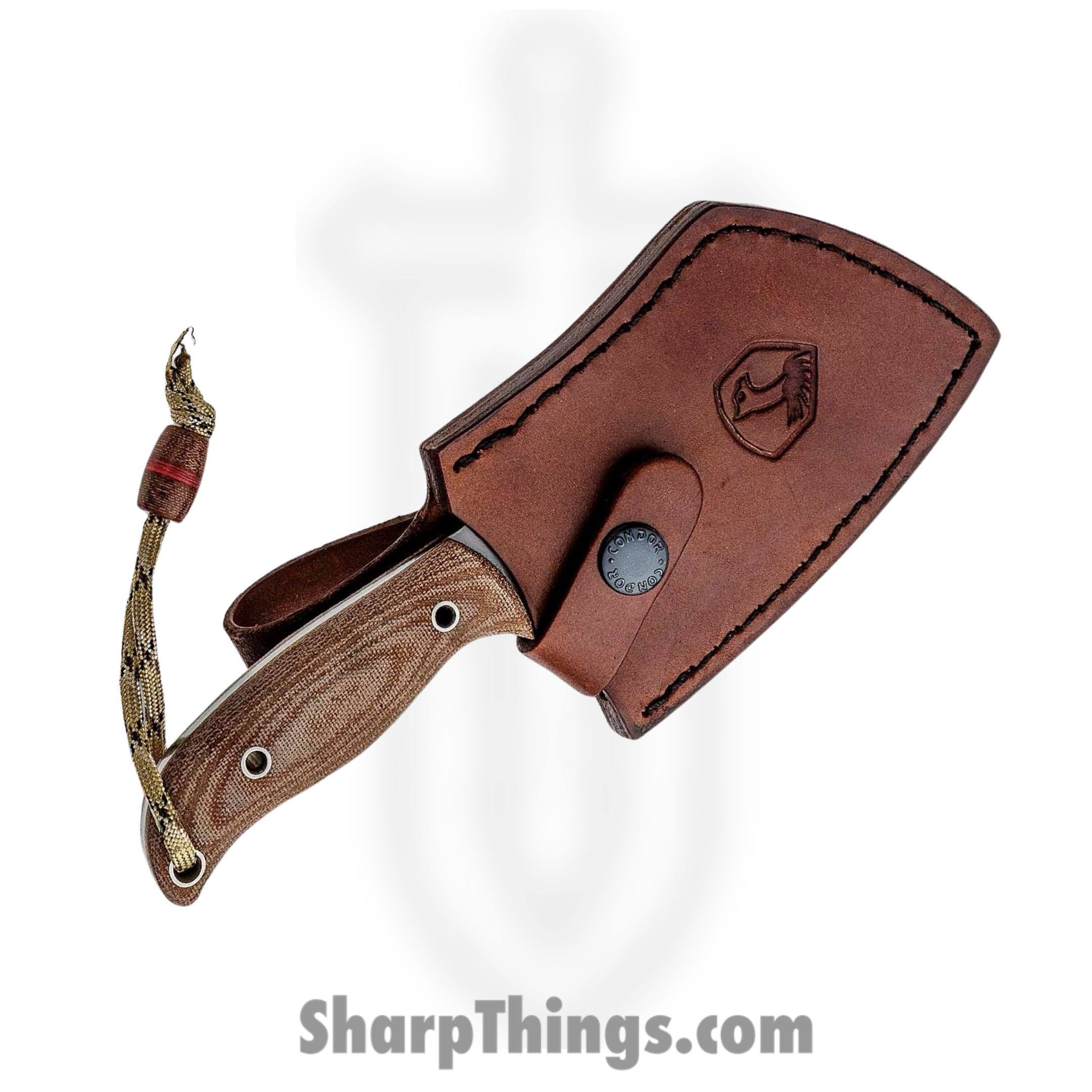 Condor Tool & Knife - CTK20114HC - Primal - Fixed Blade Knife - 1075 Natural Cleaver - Micarta - Brown - Image 3