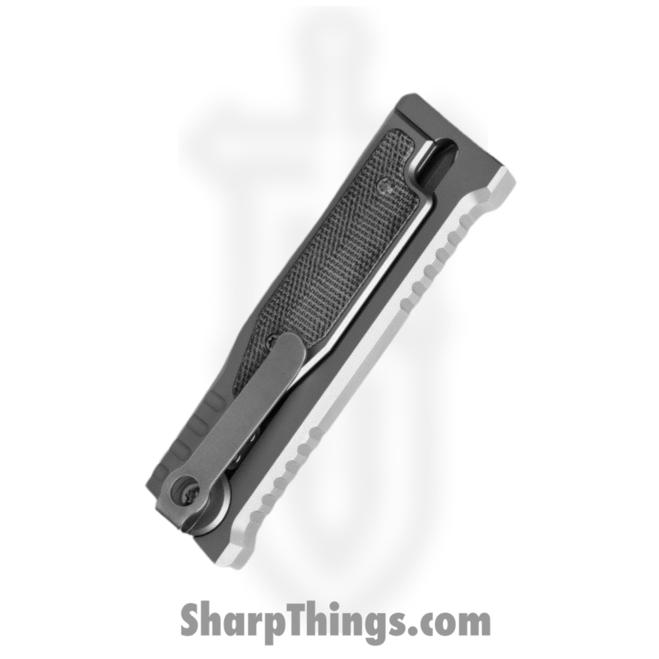 Reate Knives - ExoMinSwDgBk - Mini Exo - Gravity Knife - CPM-3V Stonewashed Dagger - Micarta - Black - Image 3