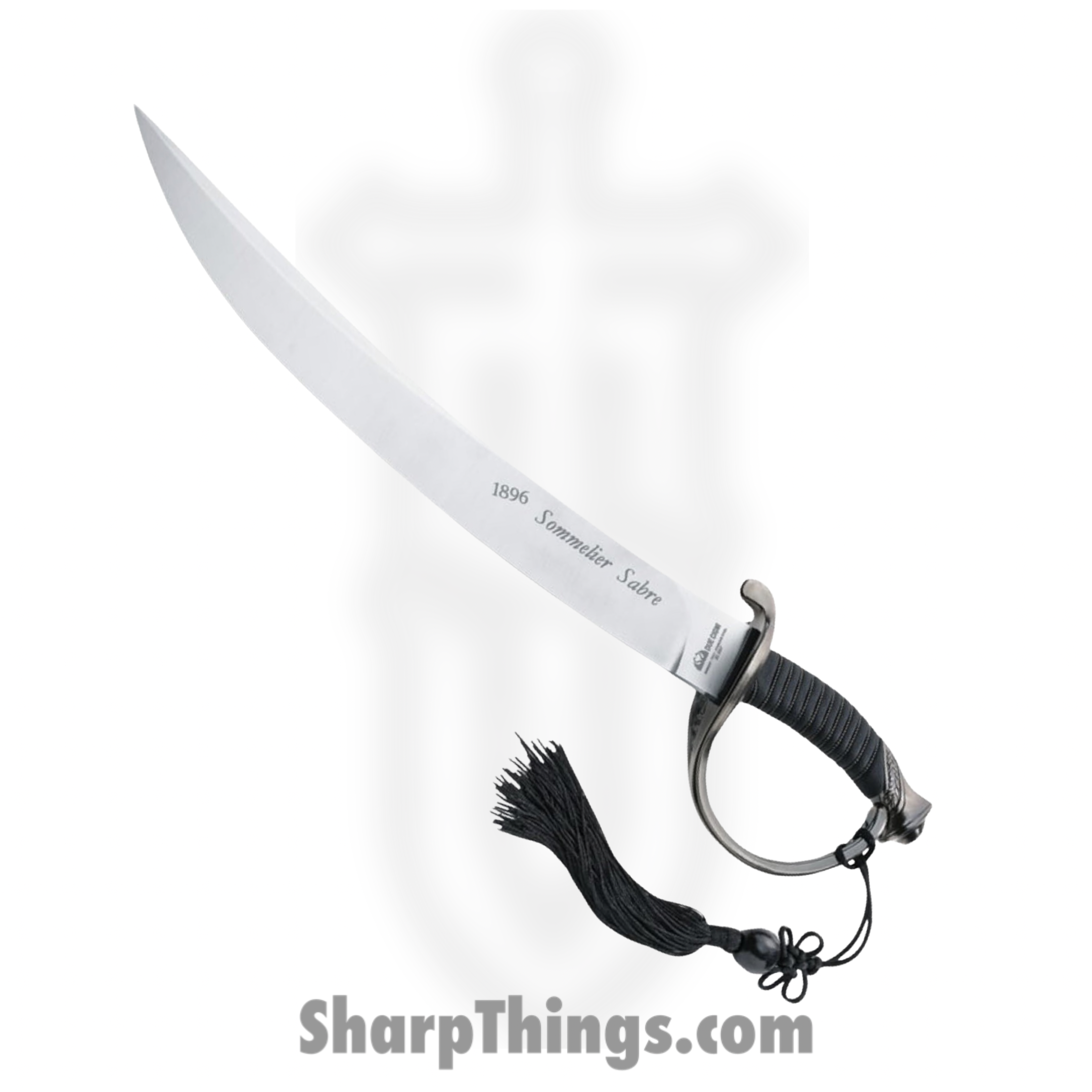 Fox Knives - FOX2C2007 - Professional Sommelier - Fixed Blade Knife - T5MOV Satin - Wire Wrapped - Black Silver