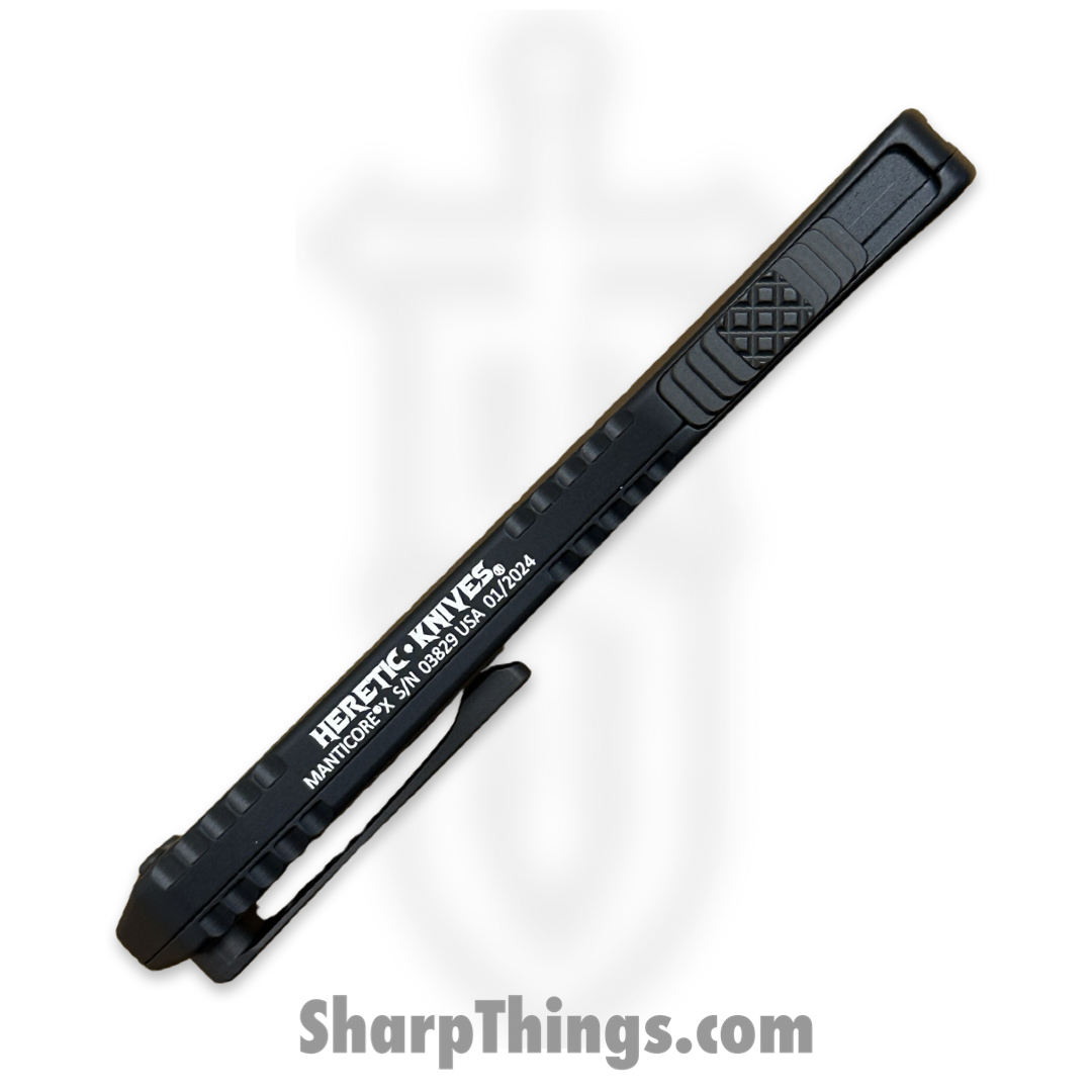 Heretic Knives - H031-6A-T - Manticore X - OTF Auto - Magnacut DLC Tanto - Frag Pattern 6061 T6 Alu - Black - Image 4