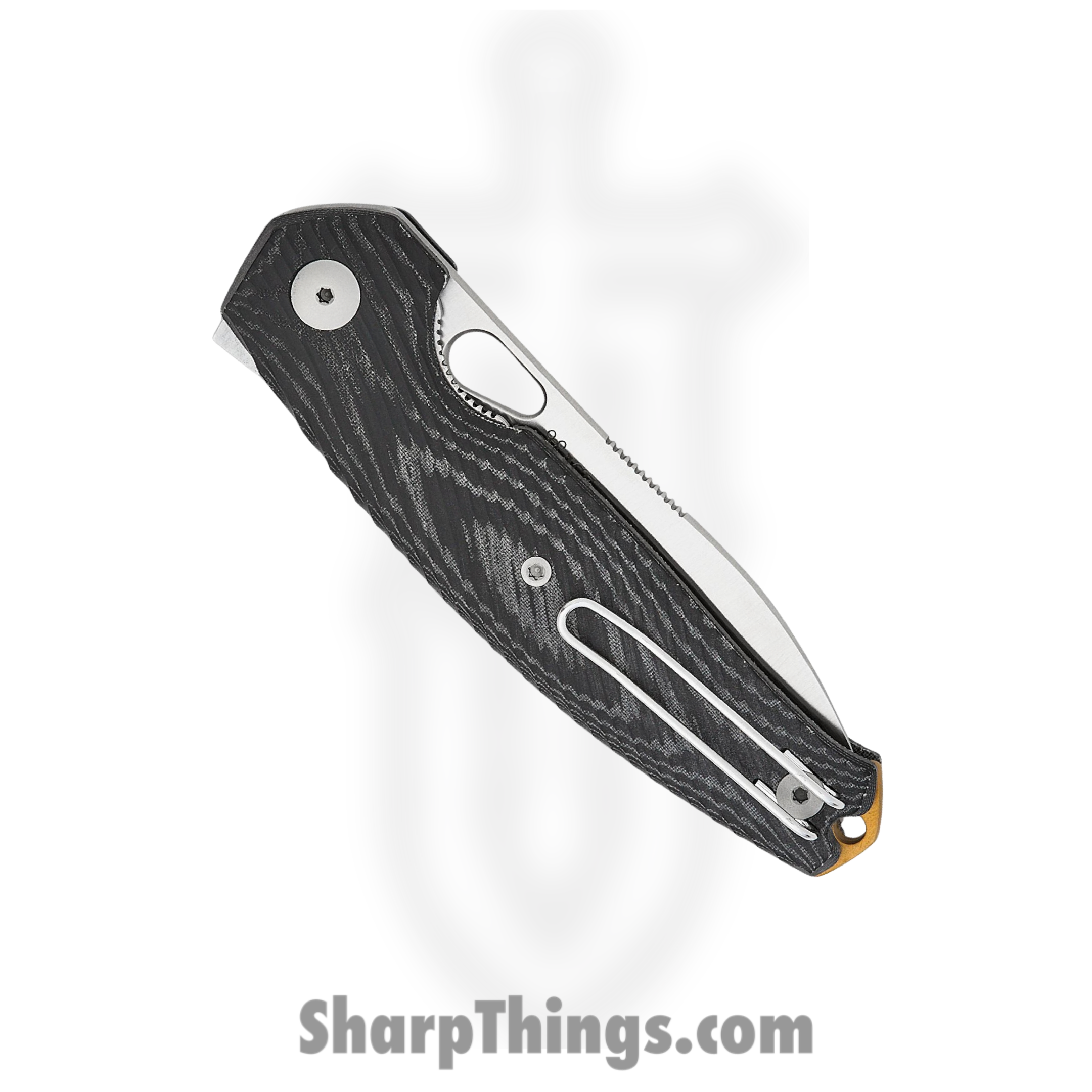 GiantMouse - JAGT-BLK-CANVAS - ACE Jagt - Folding Knife - Magnacut Satin Drop Point - Canvas Micarta - Black - Image 4
